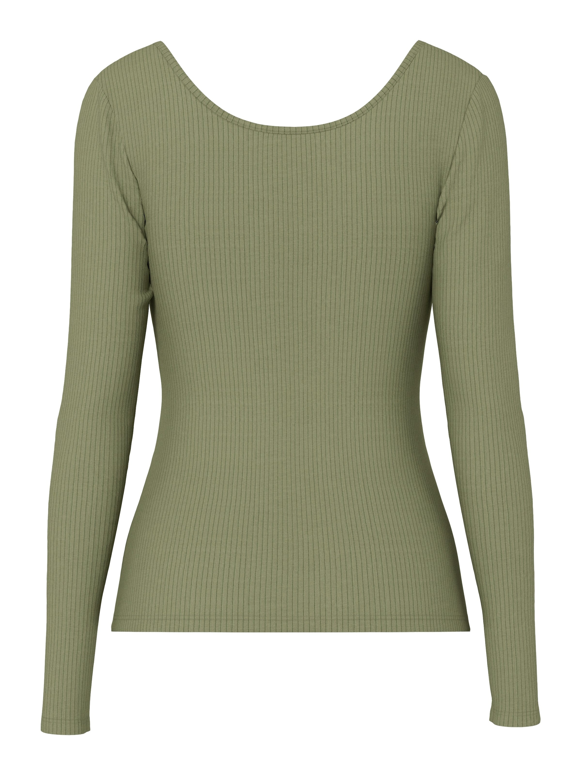 pieces Langarmshirt »PCKITTE LS TOP NOOS BC« Baumwollmischung, slim fit