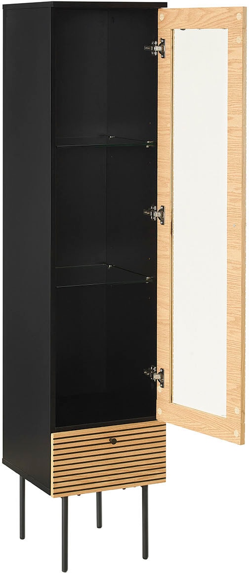 SalesFever Vitrines »Torsby Exquisite Vitrine für Stilbewusste« Eiche Echtholzfurnier