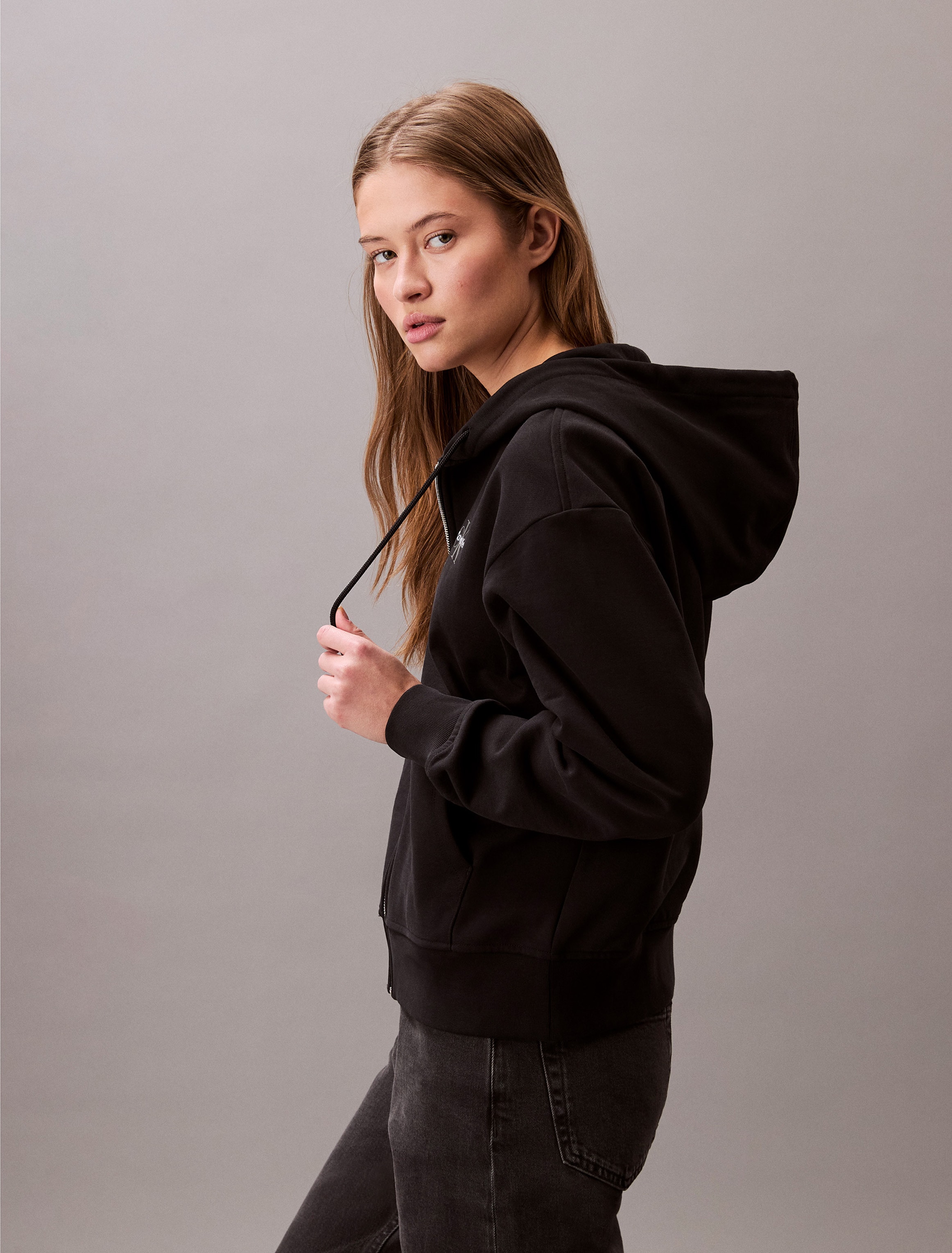 Calvin Klein Jeans Veste sweat »MNLG FRNCH TRRY FZ B« Mit Rundhalsausschnitt