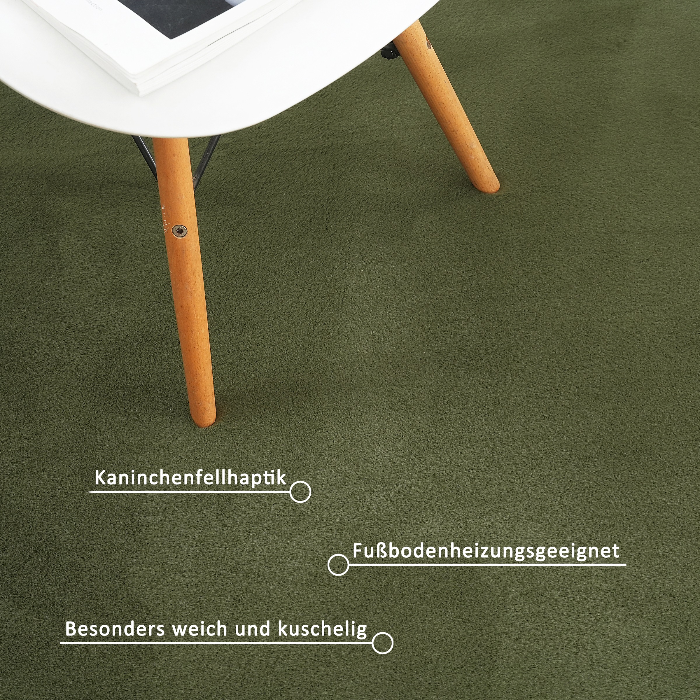 GOODproduct Fellteppich »Balu, Kunstfellteppich, Modern, Langflor Teppich« rechteckig 20 mm Höhe Kaninchenfell-Haptik, kuschelig, weich, Wohnzimmer, Schlafzimmer