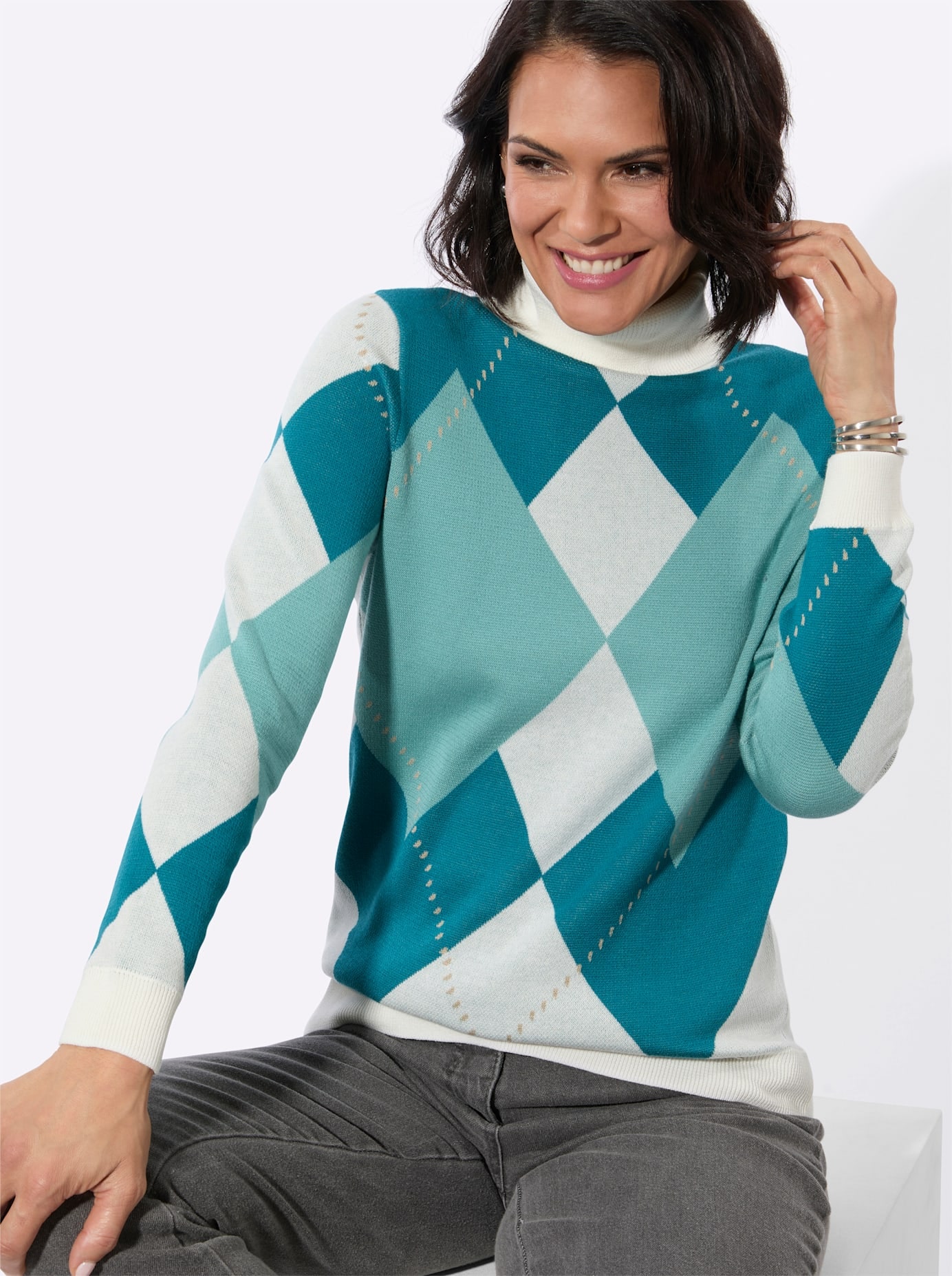 Casual Looks Pull à col roulé »Rollkragen-Pullover«