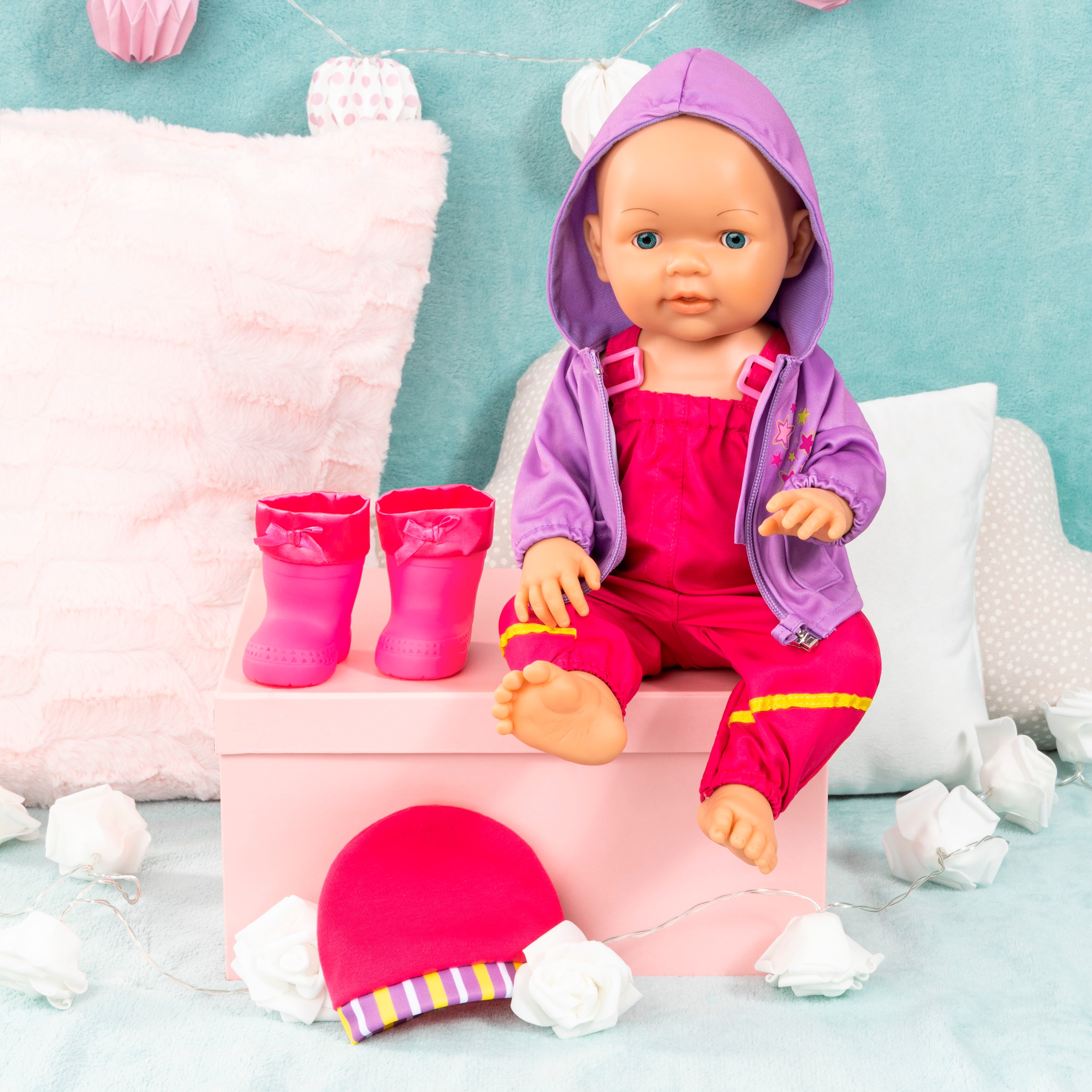Bayer Puppenkleidung »Regen-Set pink/lila«