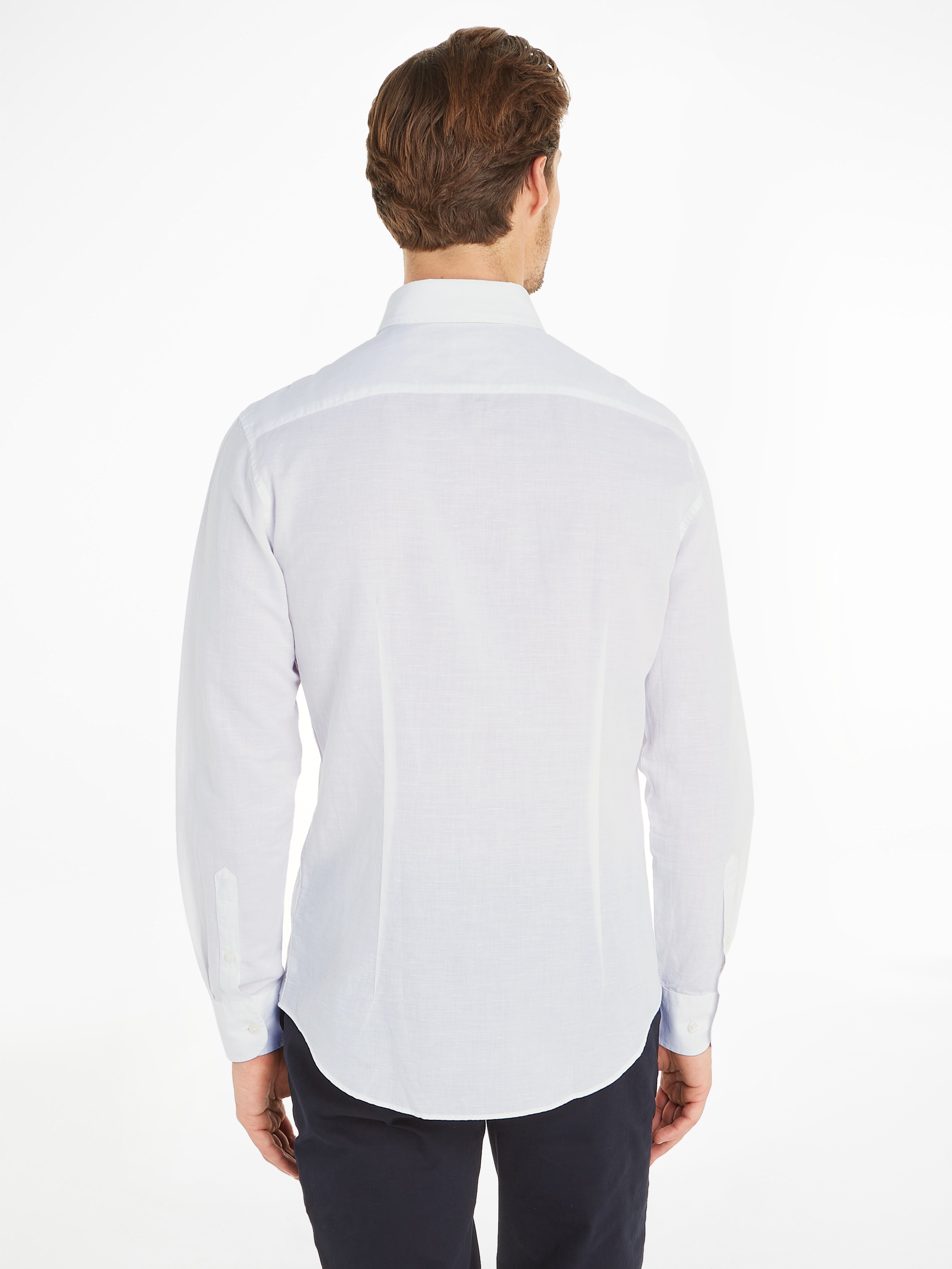 Tommy Hilfiger Langarmhemd »CL W-CO LINEN SOLID Slim Fit SHIRT«