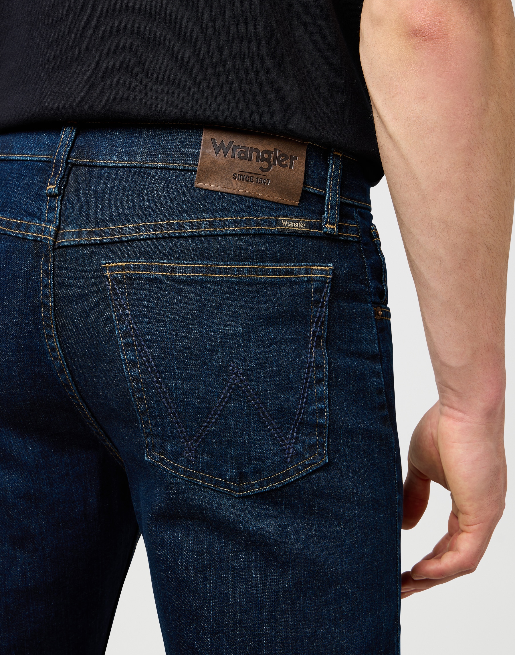 Wrangler Straight-Jeans aus elastischer Baumwollmischung