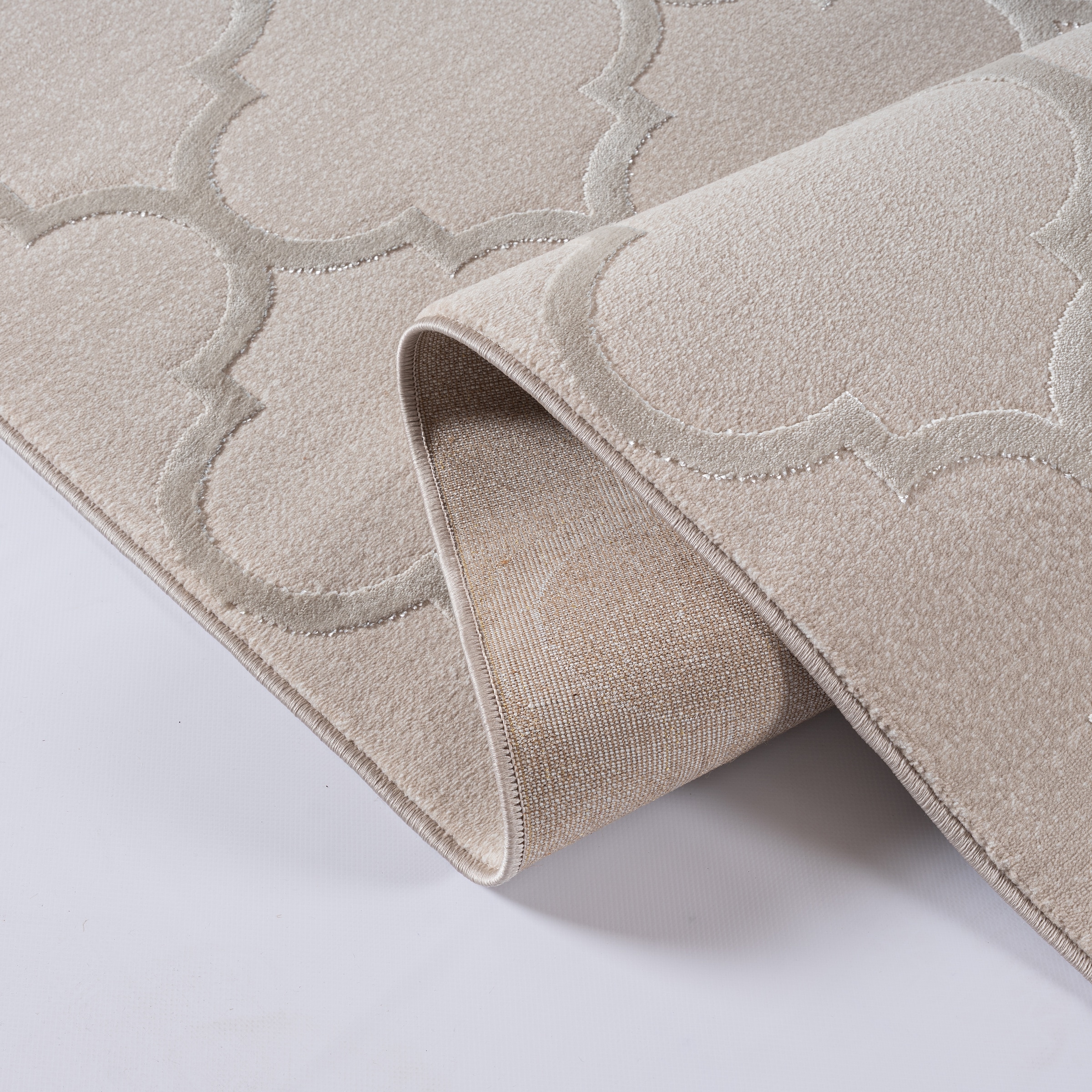 the carpet Teppich »Knight« rechteckig 12 mm Höhe moderner Wohnzimmer Teppich elegant glänzender Flor