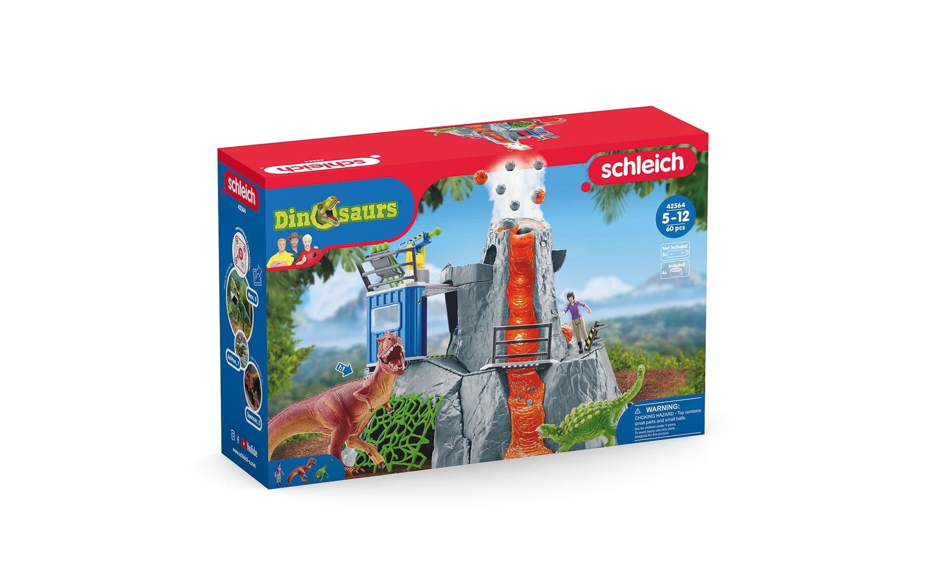 Schleich® Spielwelt »Figurenset Grosse Vulkan Expedition« Dinosaurier Spielzeug-Set