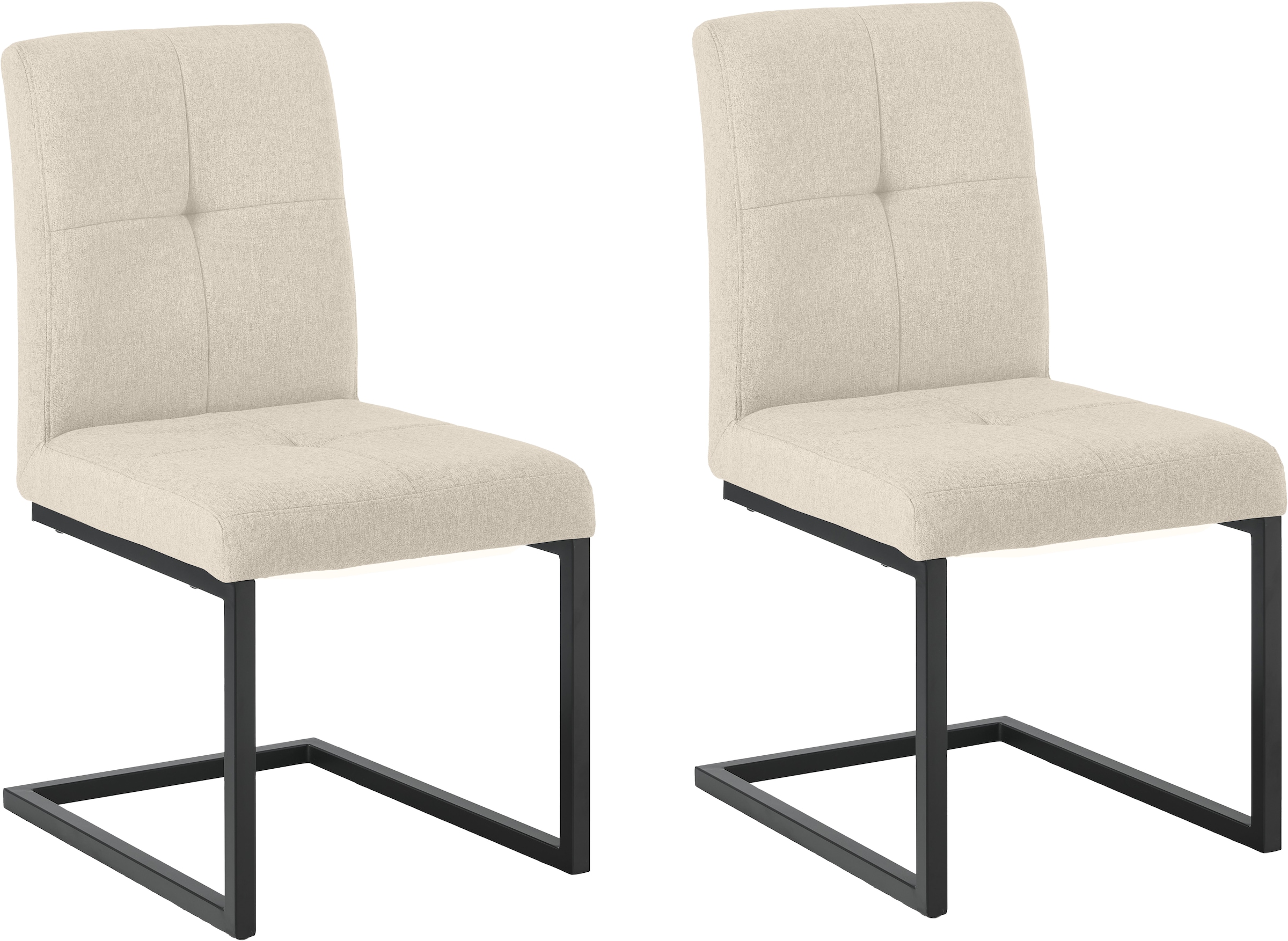 GOODproduct Esszimmerstuhl »Geranie Freischwinger, Schwingstuhl« (Set) 2 Stk.mit 3D-Steppung, robustes Gestell, hochwertiger Stoff