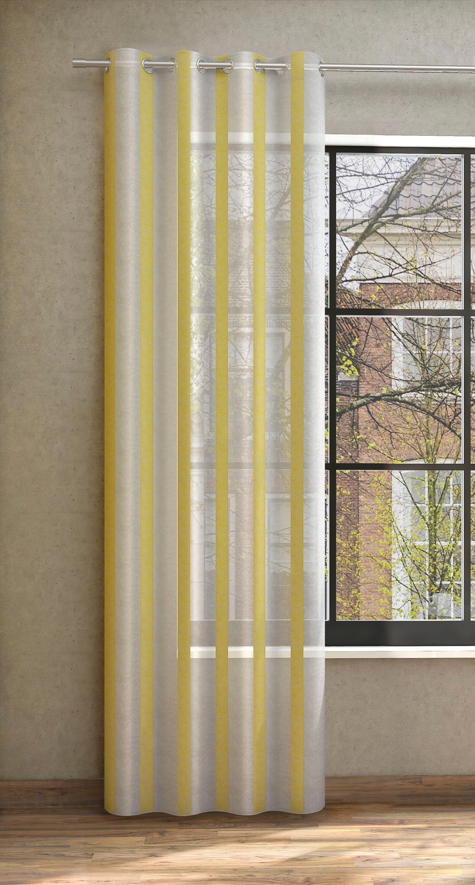 Neutex for you! Vorhang »ALASSIO« Ösen 1 Stk. tlg. Längssteifen mit Glanzeffekt