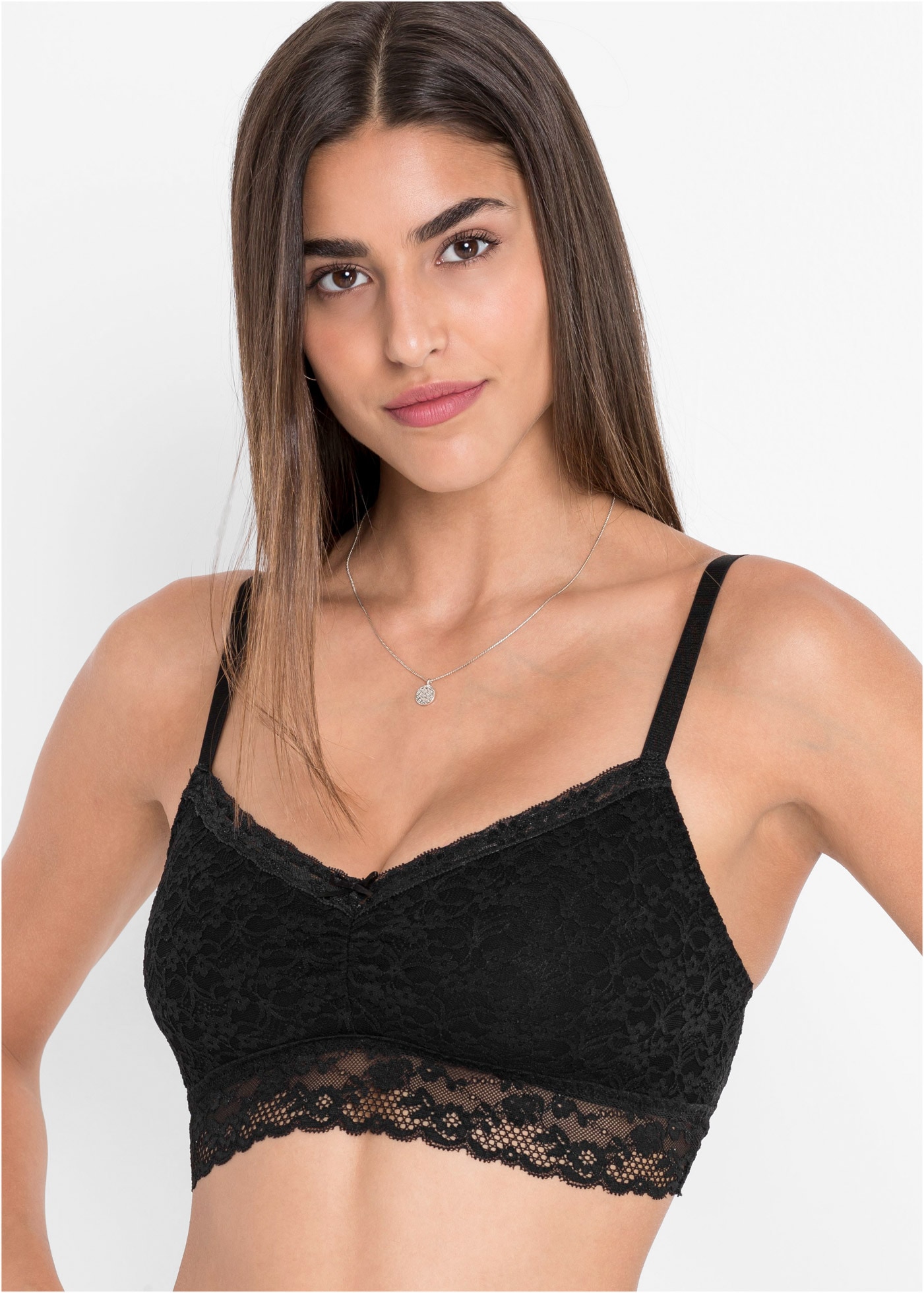 bonprix Bustier »Bustier mit weicher Spitze (2er Pack)«, 2 Stk. Bustier mit weicher Spitze (2er Pack)