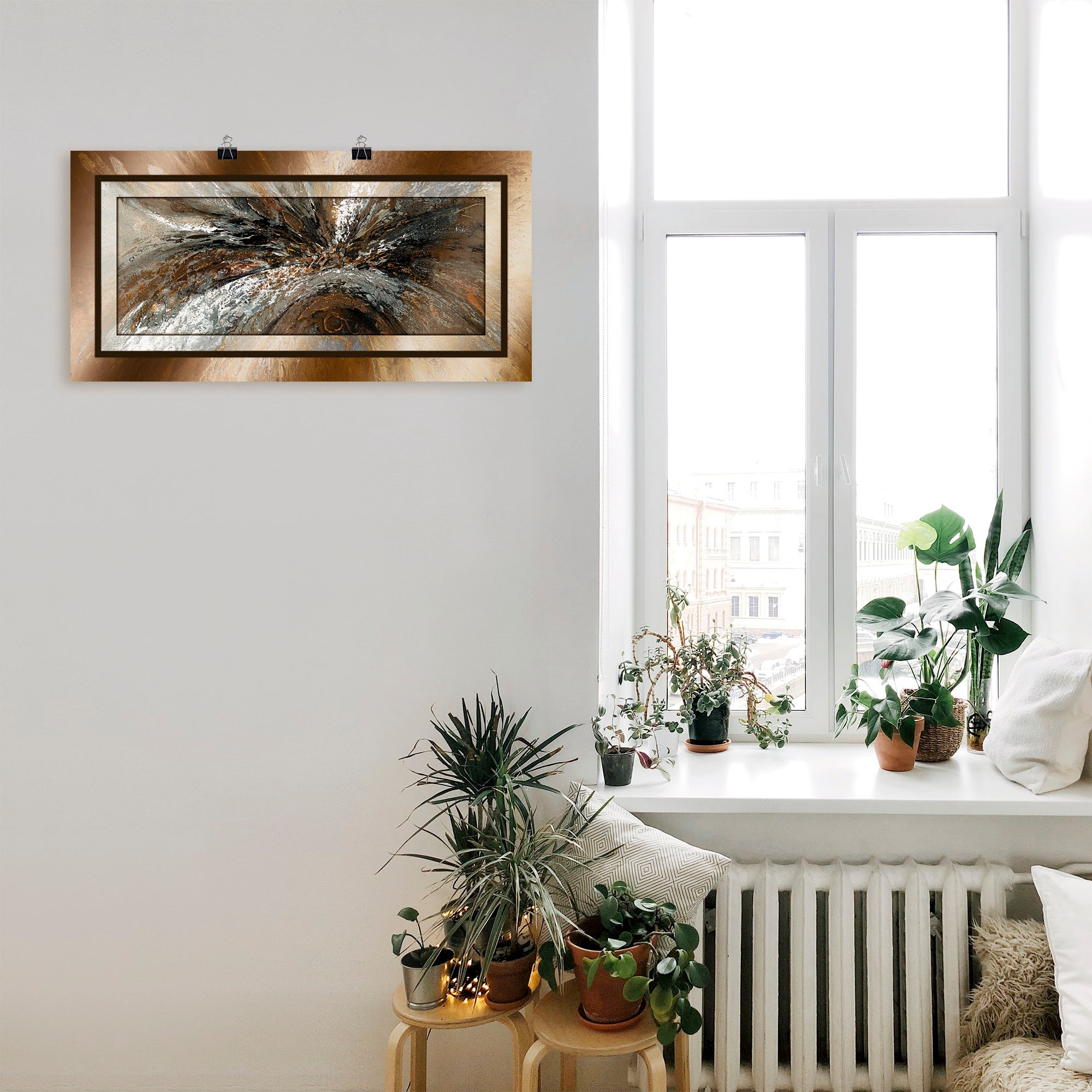 Artland Wandbild »Gold Abstrakt 1« Gegenstandslos 1 Stk. tlg. als Alubild, Outdoorbild, Leinwandbild, Poster in verschied. Grössen