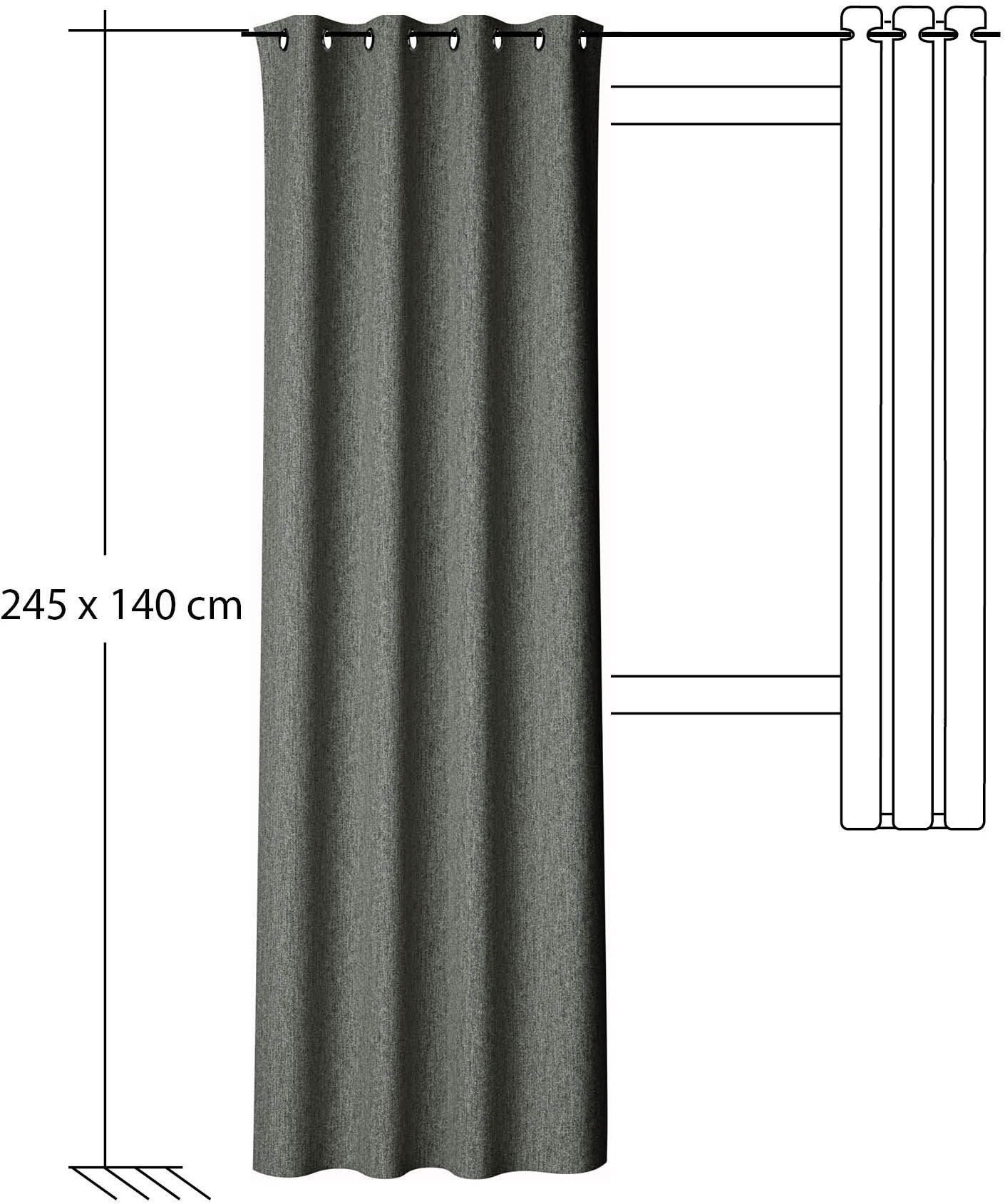 HOMING Rideau »Katta« Oeillets 1 cuis tlg. Vorhang Katta