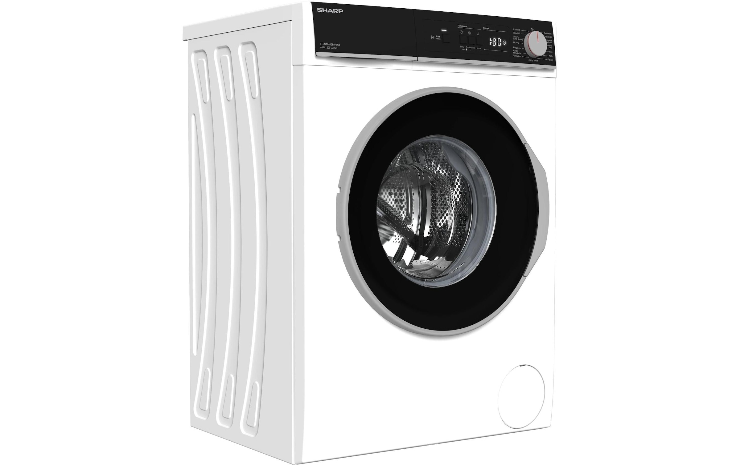 Sharp Machine à laver »ES-NFA612BW1NA-DE« 6 kg 1200 U/min