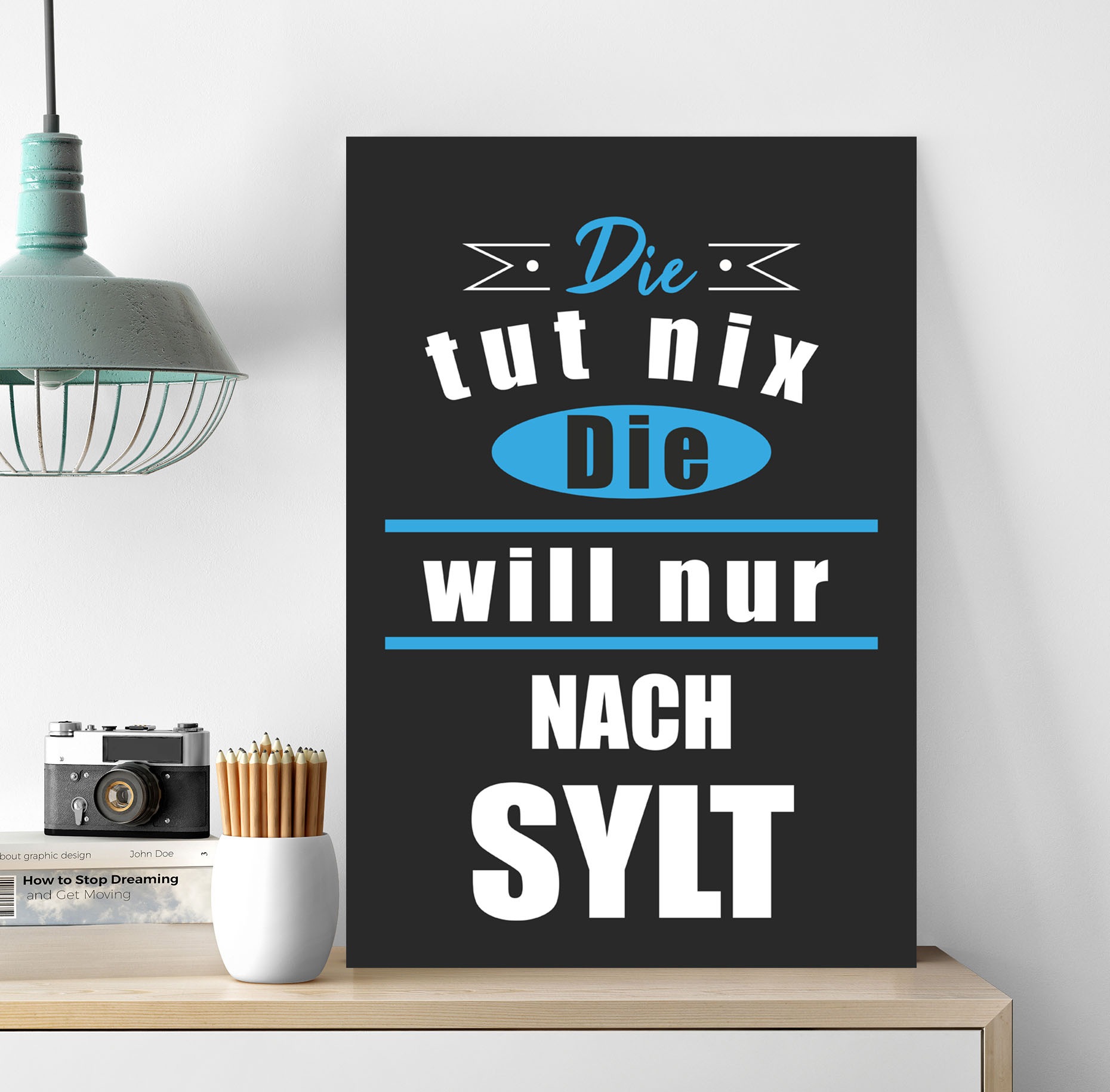 queence Metallbild »Die tut nix« Schriftzug | Sprüche | Sprüche & Texte 1 Stk. tlg. Stahlschild, Blechschild, Sprüche, Texte, witzig, Fernweh, Sylt