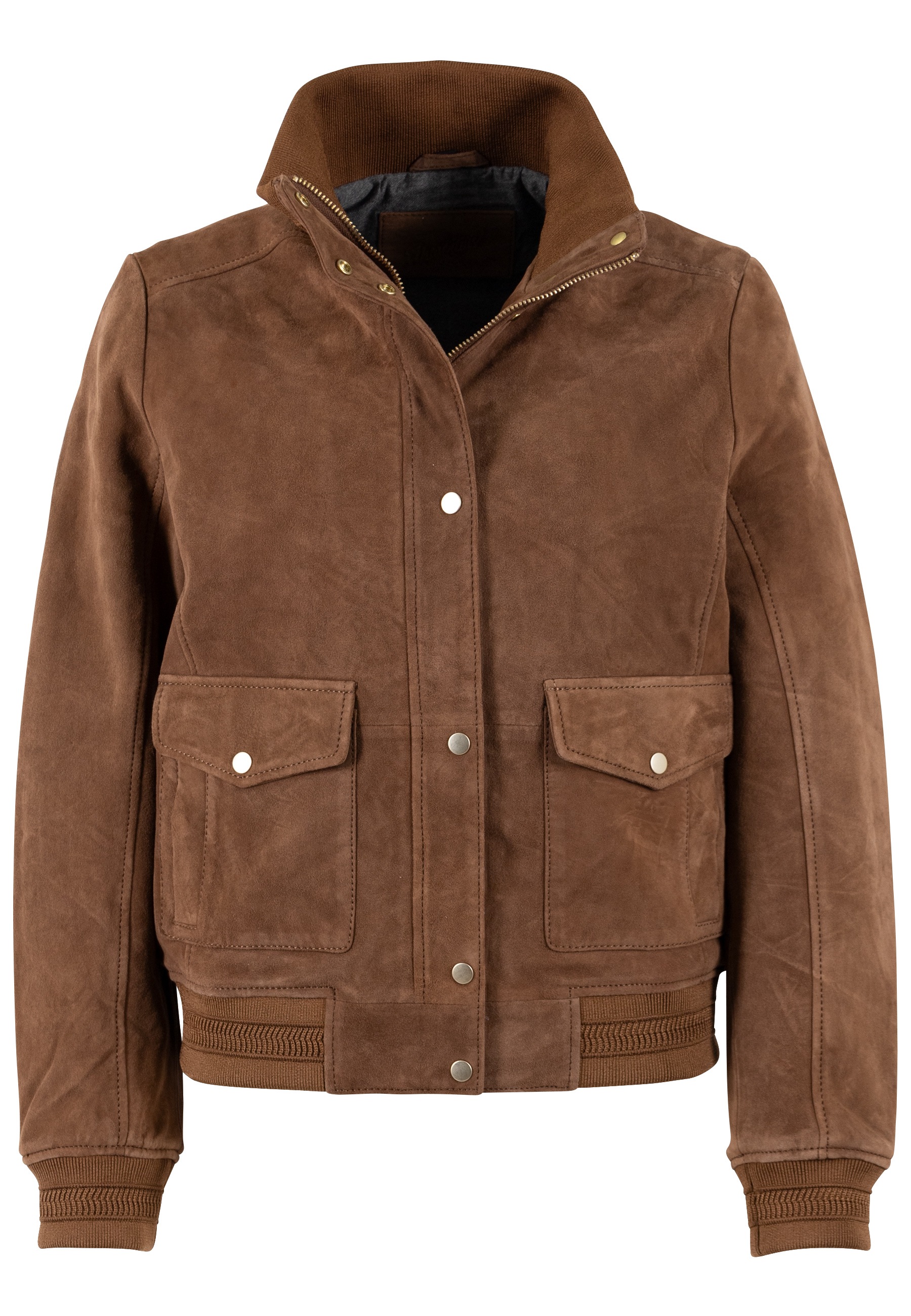 Mauritius Lederjacke »MWDarija« mit geripptem Stehkragen, Wildleder