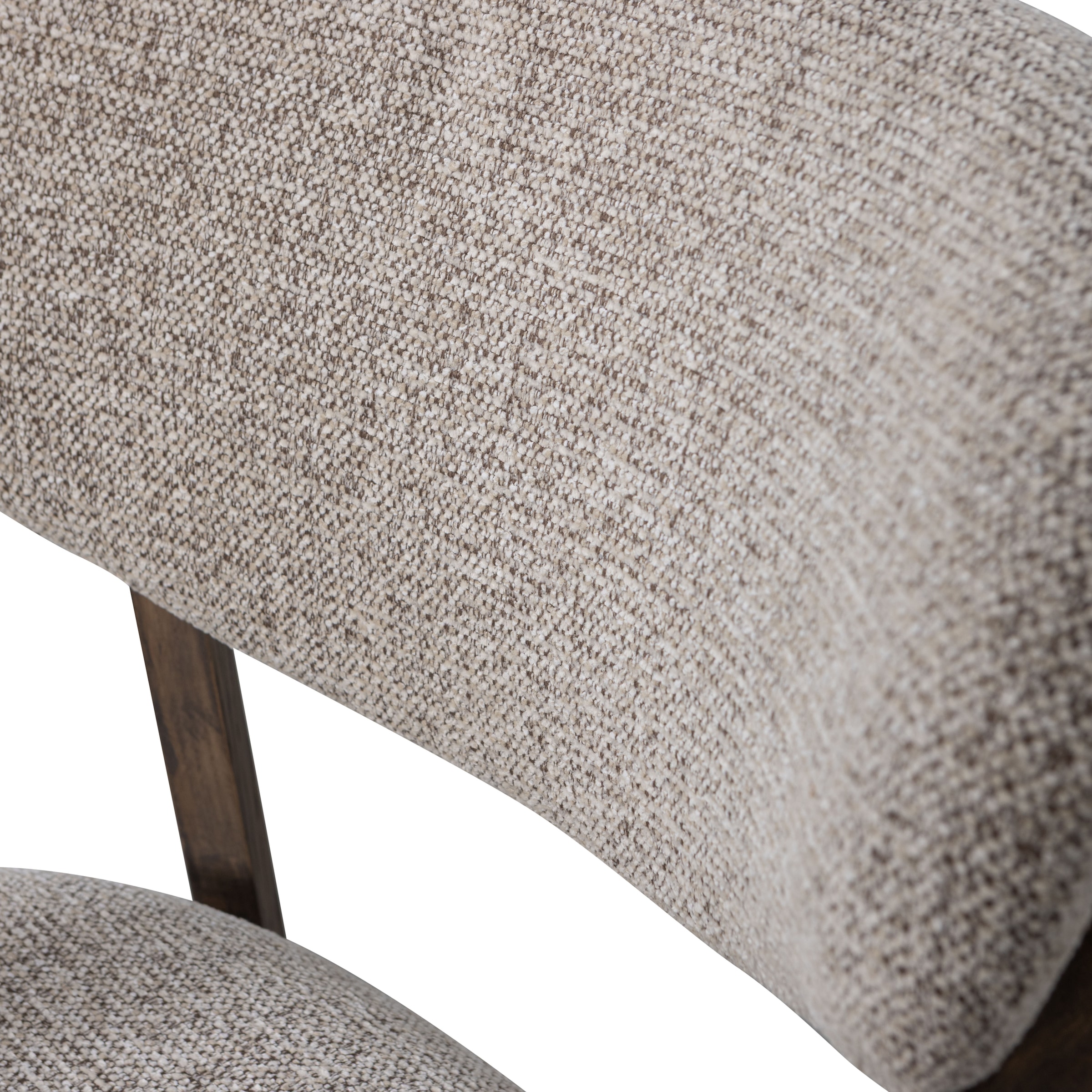 WOOOD Fauteuil lounge »Udar mit More-Melange-Bezug und Eichenholzgestell, B68 x T75 x H76 cm« Très haute résistance à l'usure, capacité de charge 120 kg, hauteur d'assise moyenne