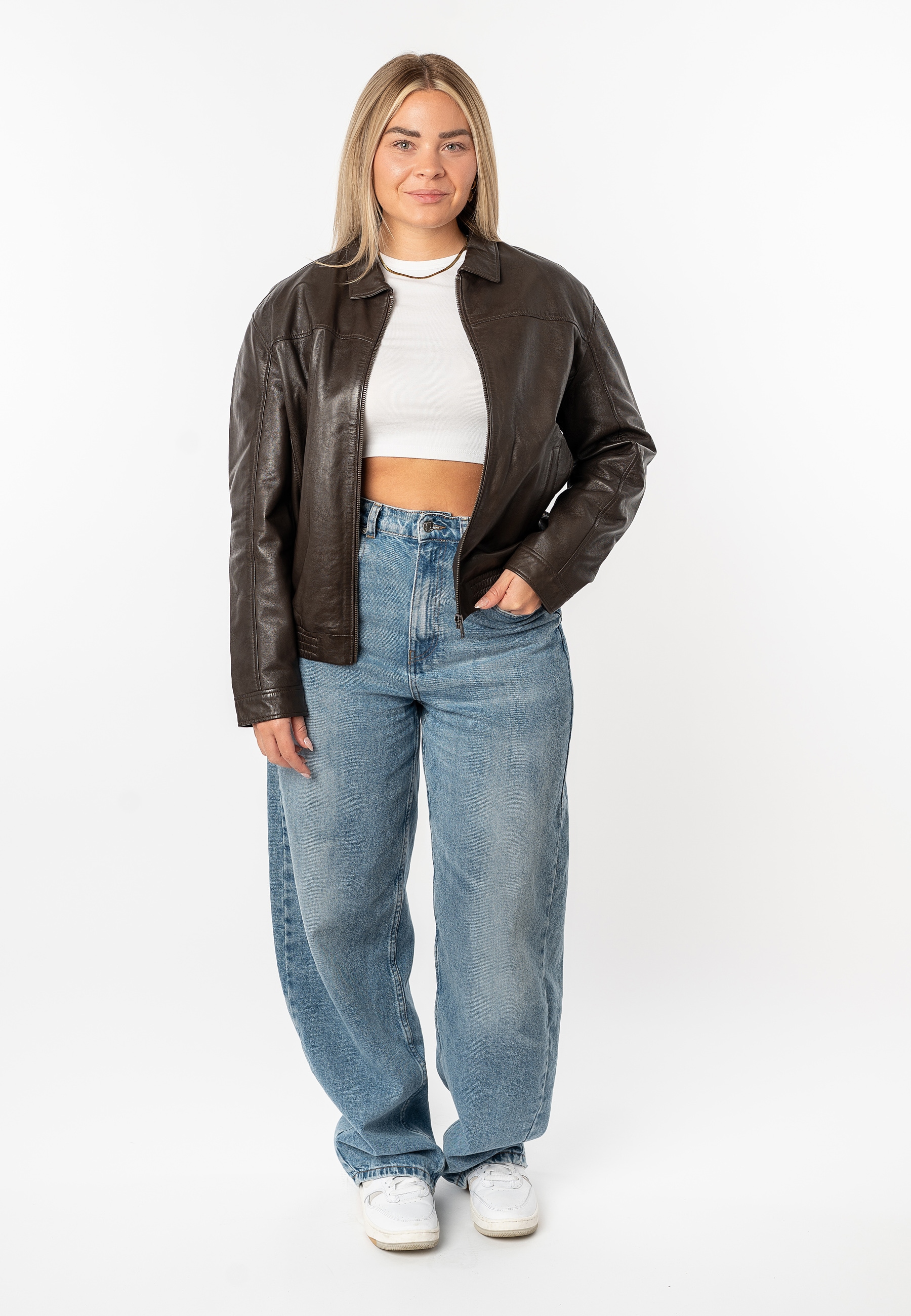 Mauritius Veste en cuir »MWTylli OS OT« mit Elastikbund