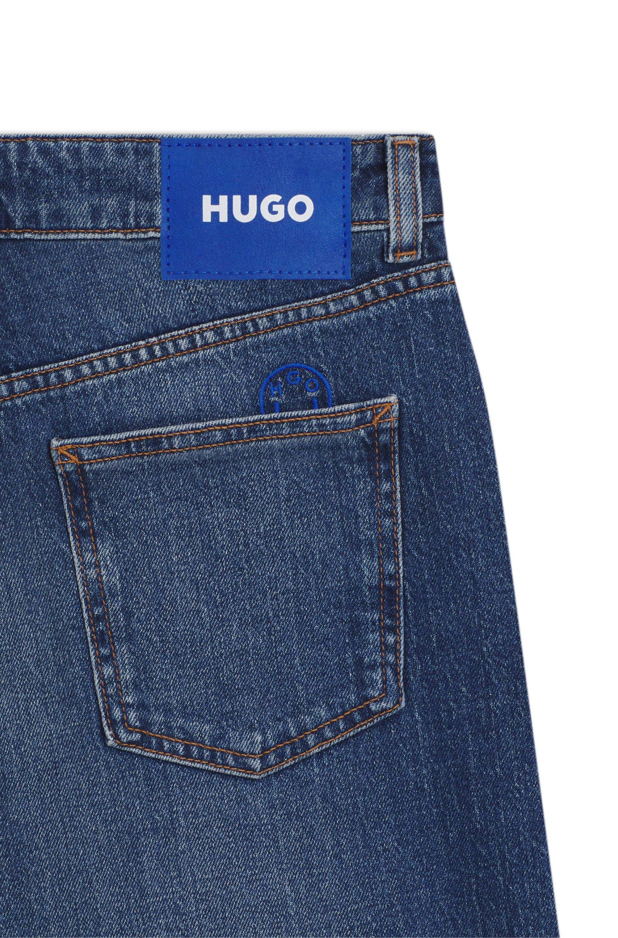 HUGO Blue Jeans droit »Elyah« Straight Fit Jeans mit hoher Leibhöhe, Tall Länge 36