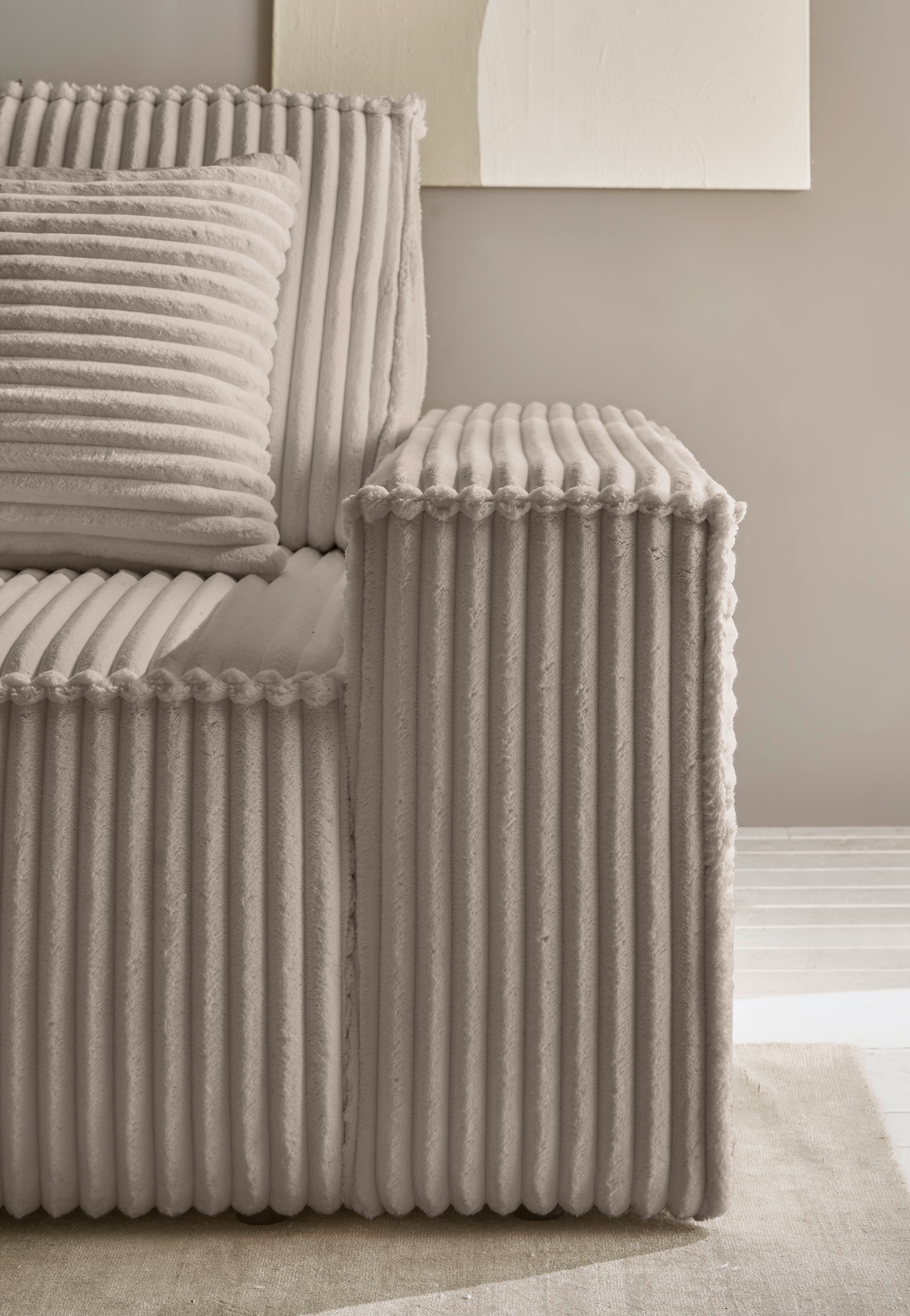 GOODproduct Wohnlandschaft »FINNLEY  Cord U-Form XXL 329 cm - OTTO. Verlässliche Qualität.« Schlafsofa, Bettkasten, in Bouclé, Struktur fein und Mega Cord