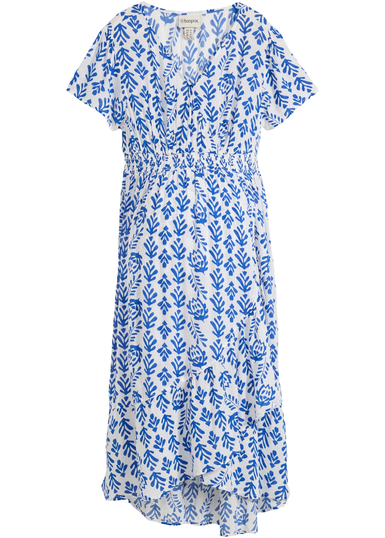 bonprix Robe d'allaitement longueur couvrant le mollet, décolleté en V profond en style cache-cœur