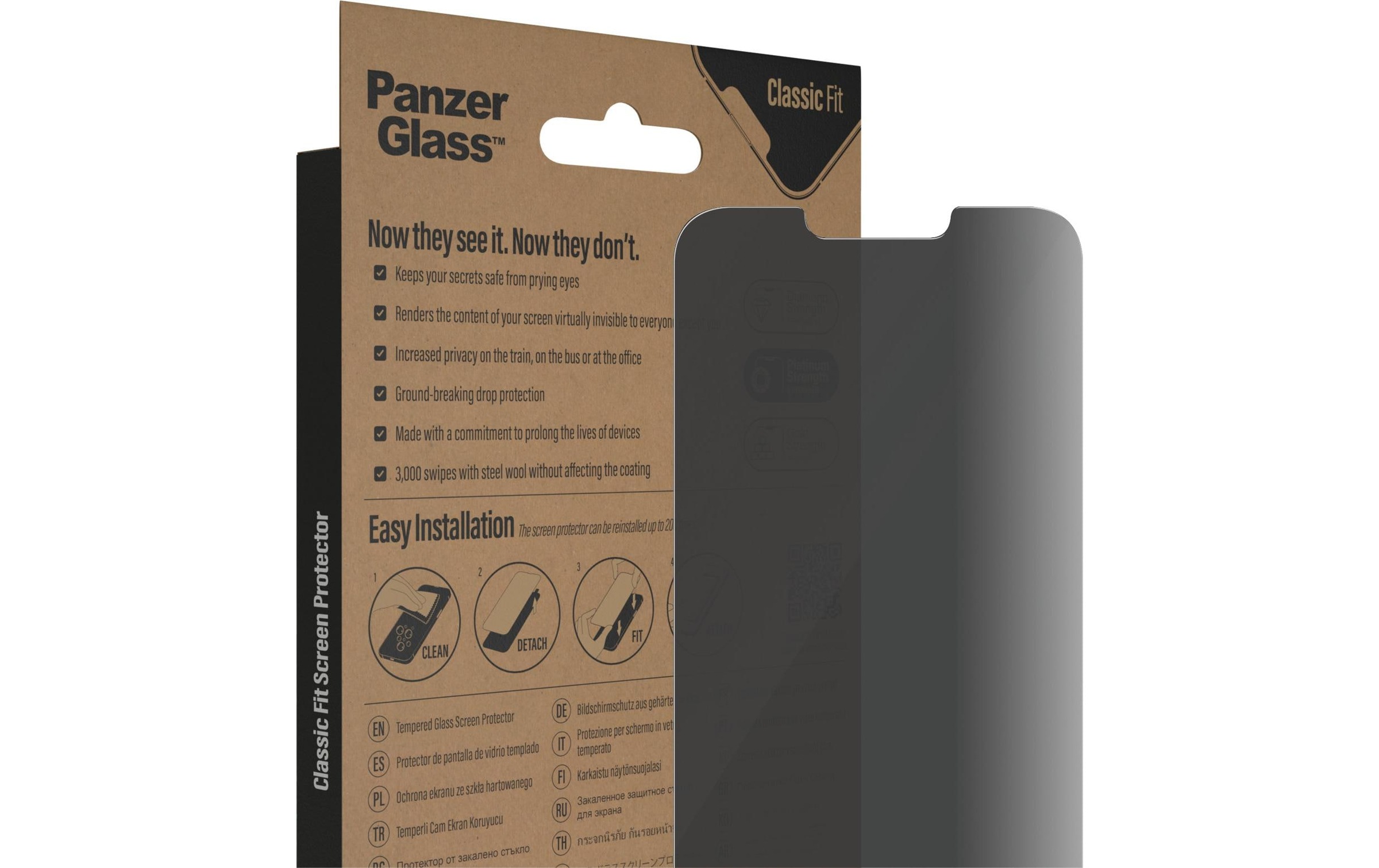 PanzerGlass Verre de protection d'écran »Classic Fit Privacy iPhone 13 Pro Max/14 Plus« für iPhone 13 Pro Max, iPhone 14 Plus 1 cuis tlg.