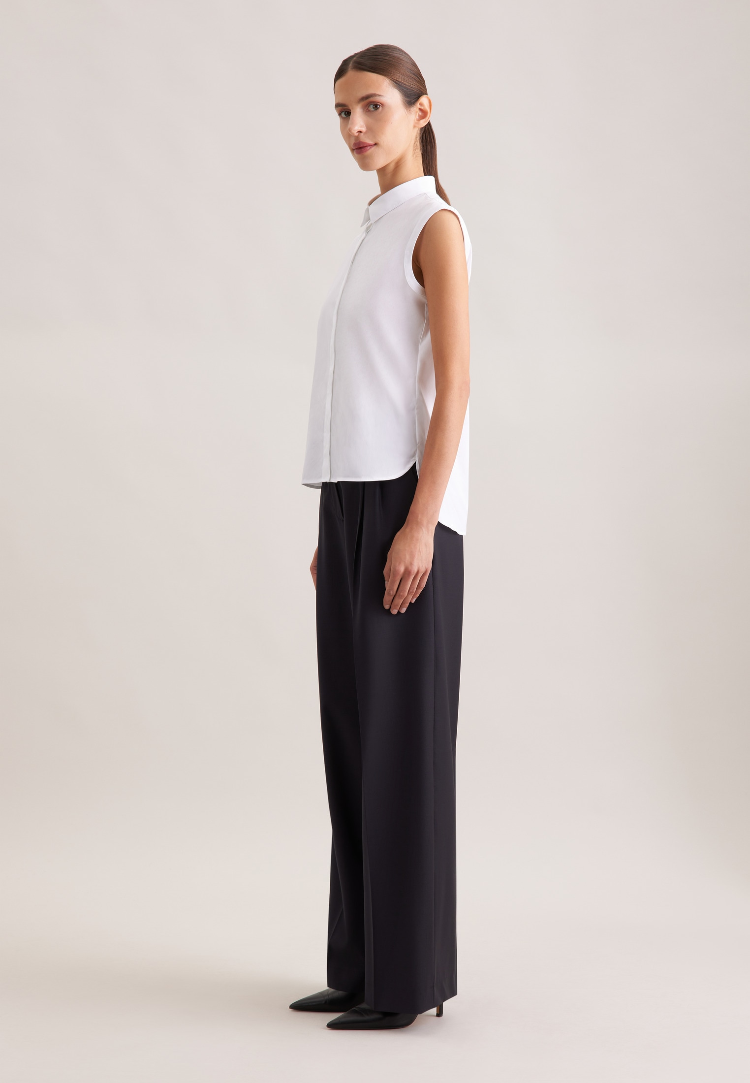 seidensticker Hemdbluse , Ohne Arm Kragen Uni
