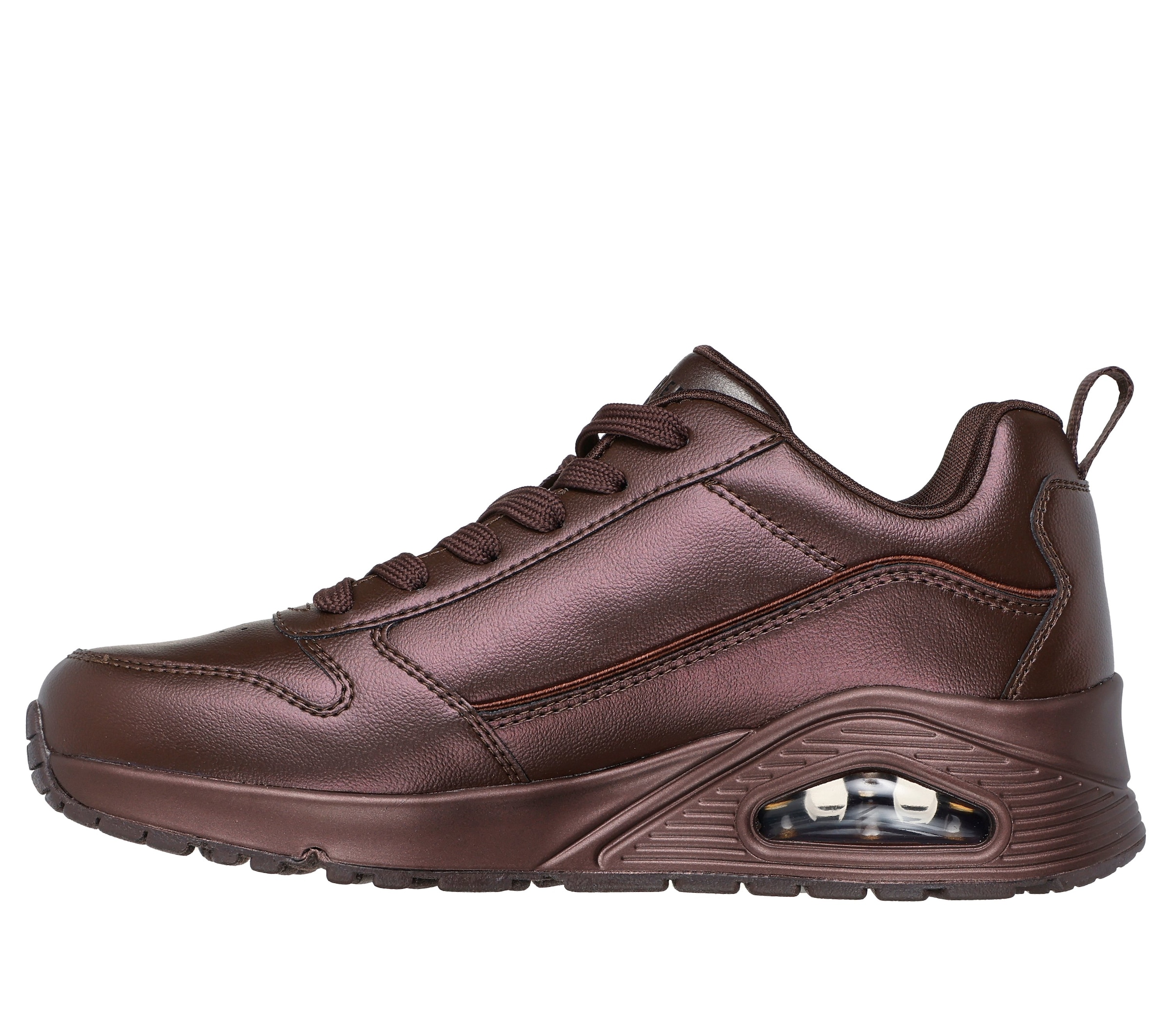 Skechers Sneakers »UNO-GALACTIC GAL«  Chaussure à lacets, basket métallique avec amorti à coussin d'air