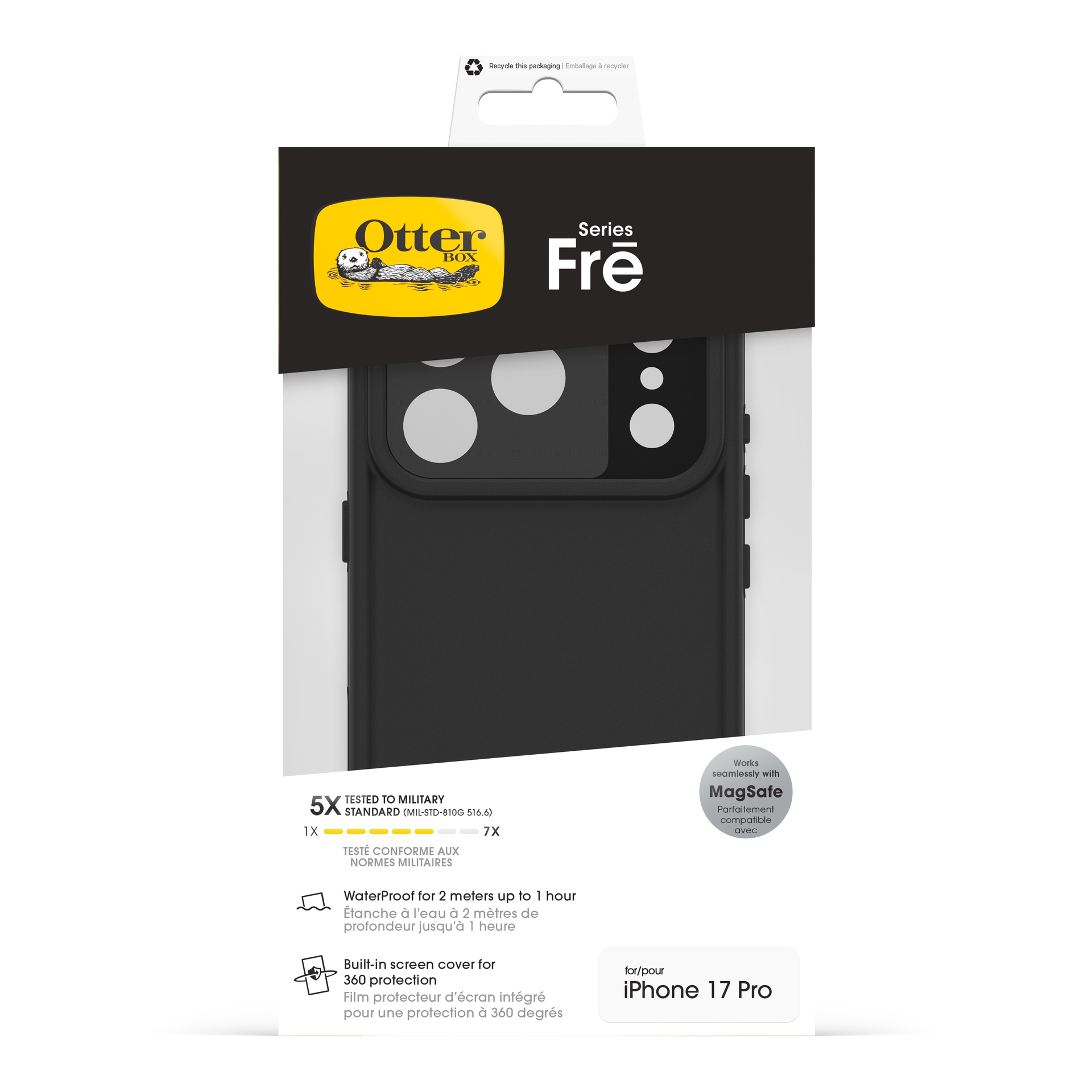 Otterbox Handyhülle »Fre Series für Apple iPhone 17 Pro« Apple iPhone 17 Pro Backcover, Schutzhülle, Handyschutzhülle, Case, Schutzcase, stossfest