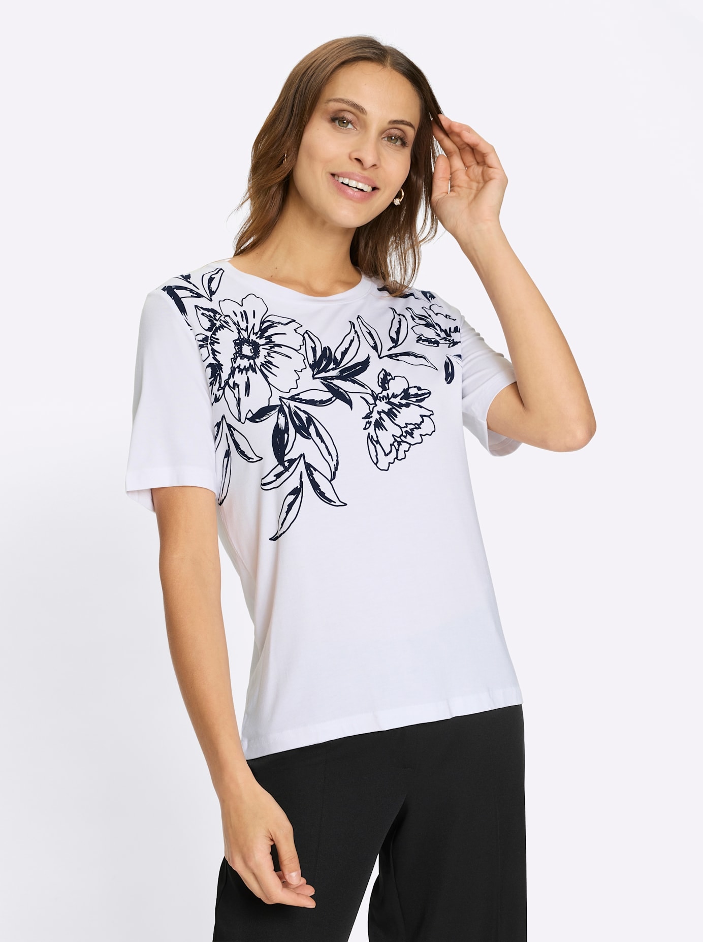 Lady Rundhalsshirt »Kurzarm-Shirt« 1 tlg.