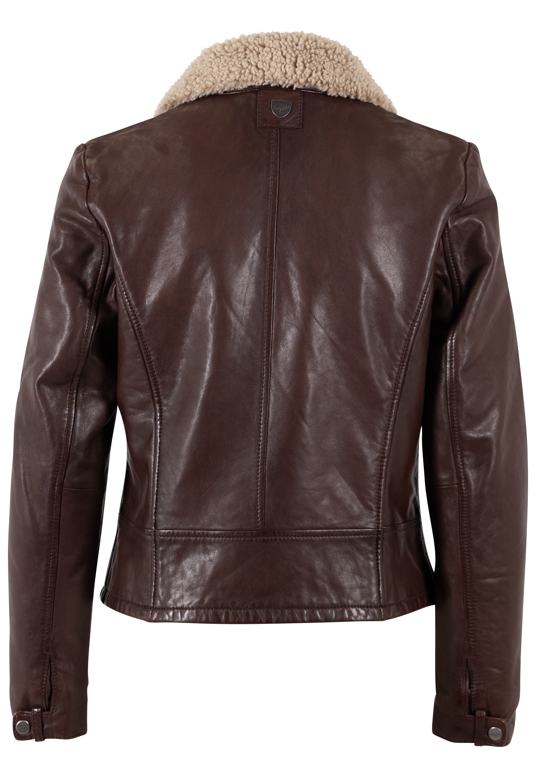 Mauritius Veste en cuir »MWElira« mit Teddyfellkragen