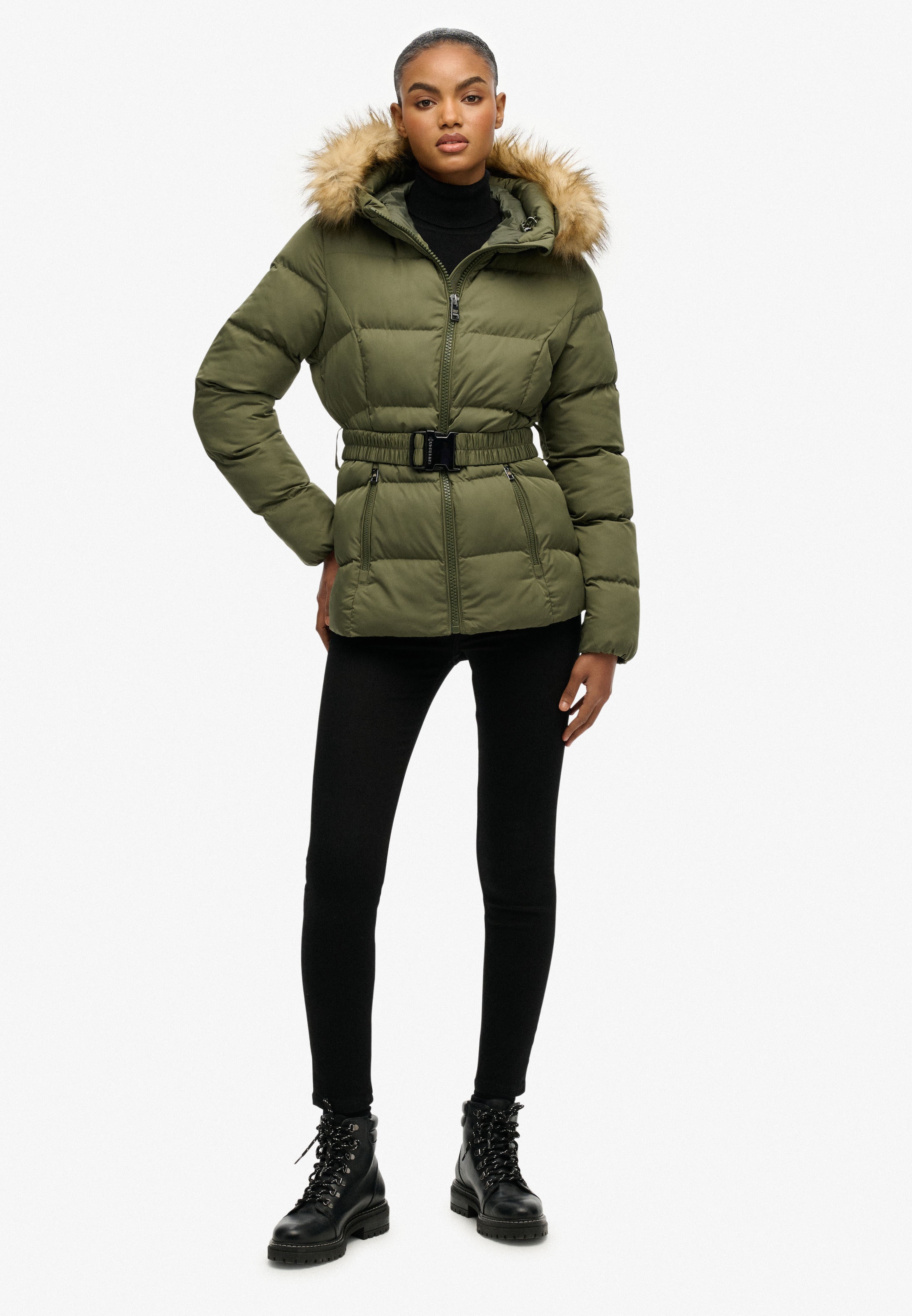 Superdry Veste matelassée »FUJI BELTED PUFFER« mit Kapuze