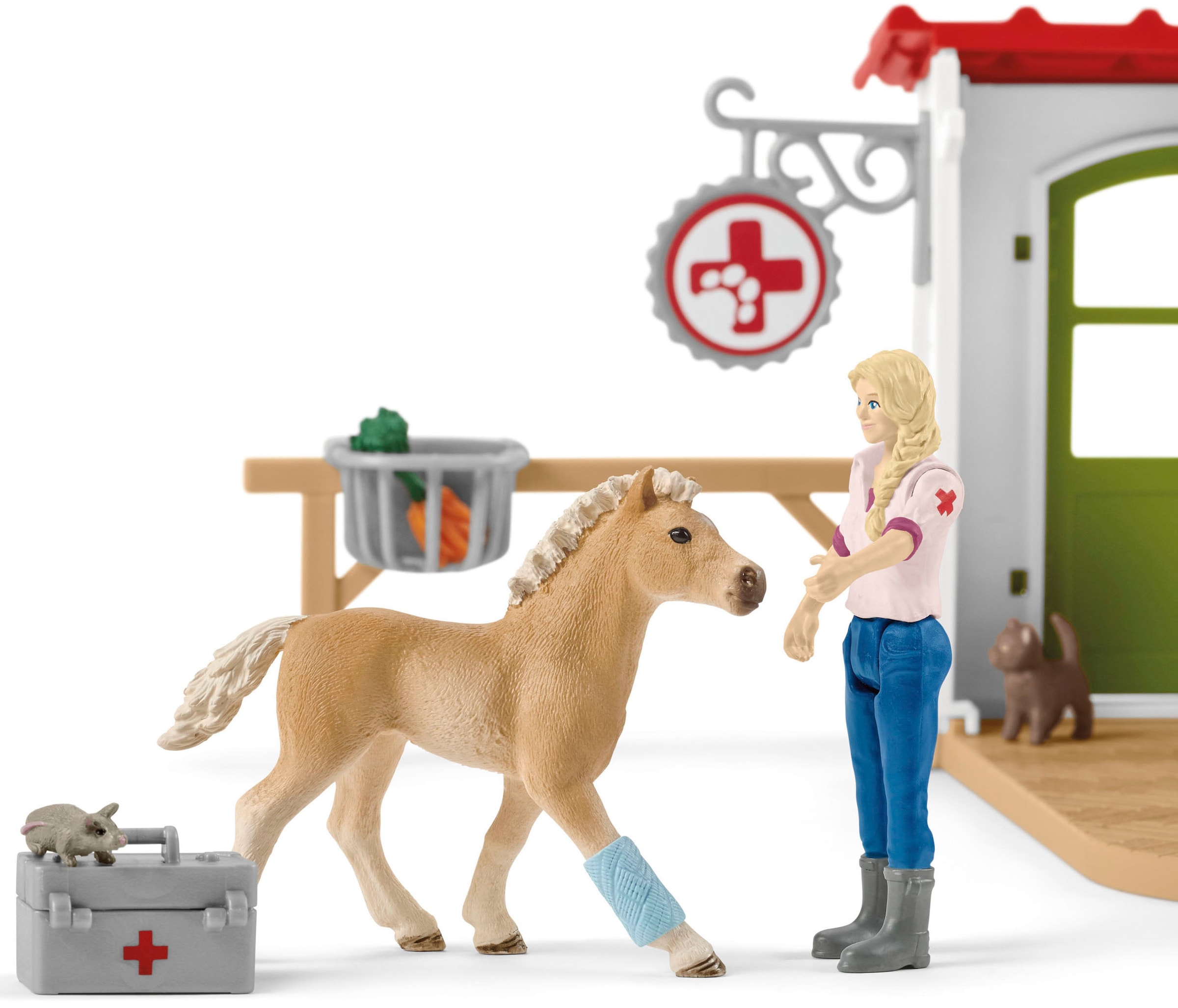 Schleich® Spielwelt »FARM WORLD, Tierarzt-Praxis mit Haustieren (42502)« Made in Europe