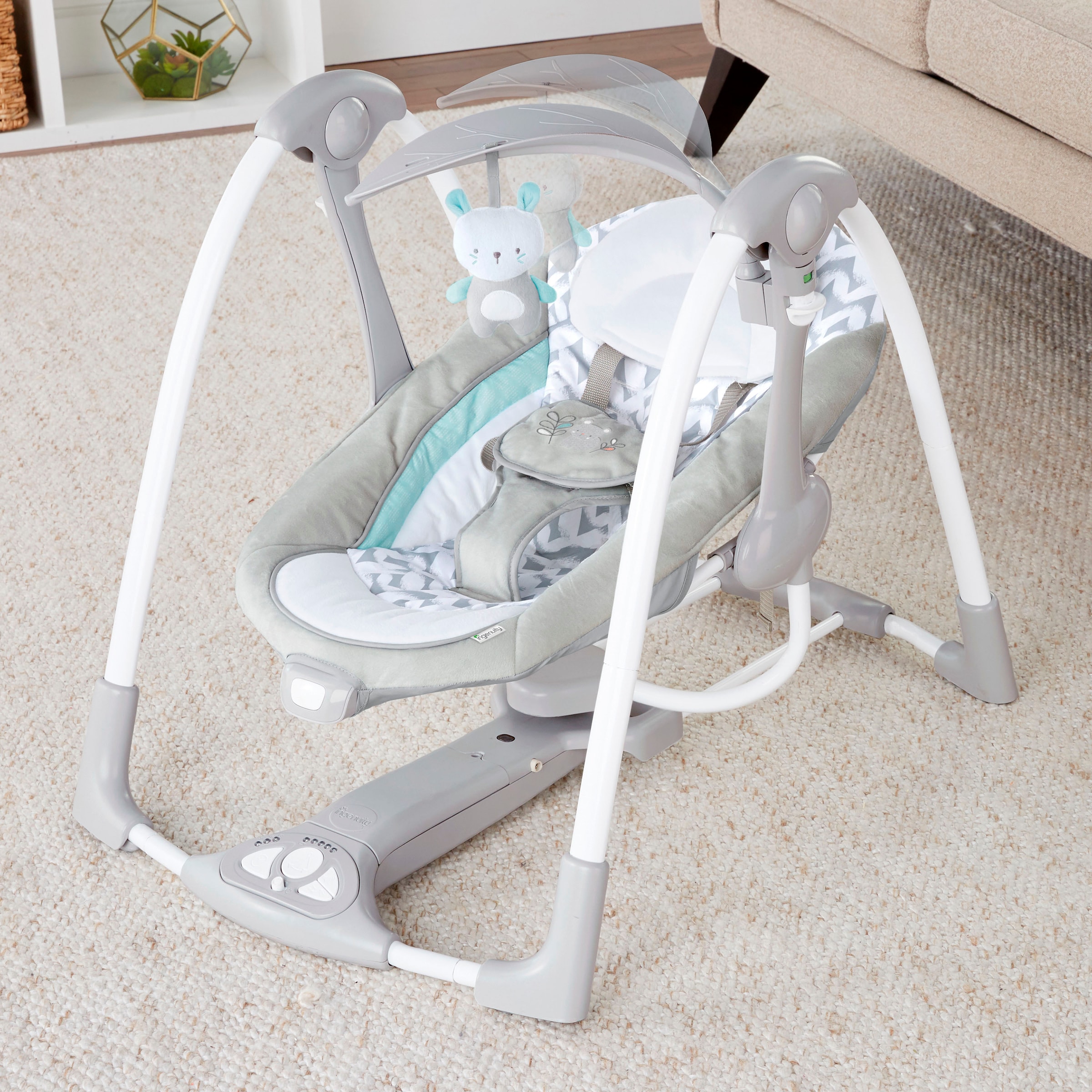 ingenuity Balançoire bébé »ConvertMe Swing-2-Seat Portable Swing - Raylan« mit automatischer Schaukelfunktion und Sound-Effekt