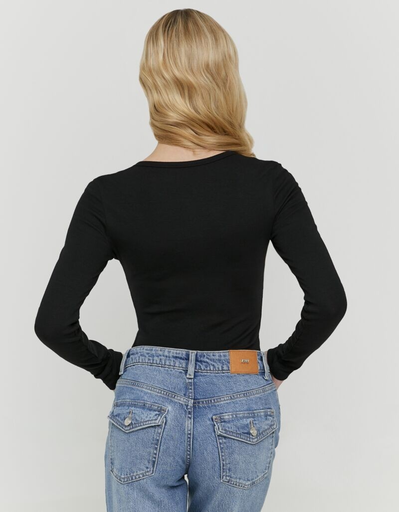 Tally Weijl Langarmbody »SBOCOJANA« Baumwollmischung, figurbetont