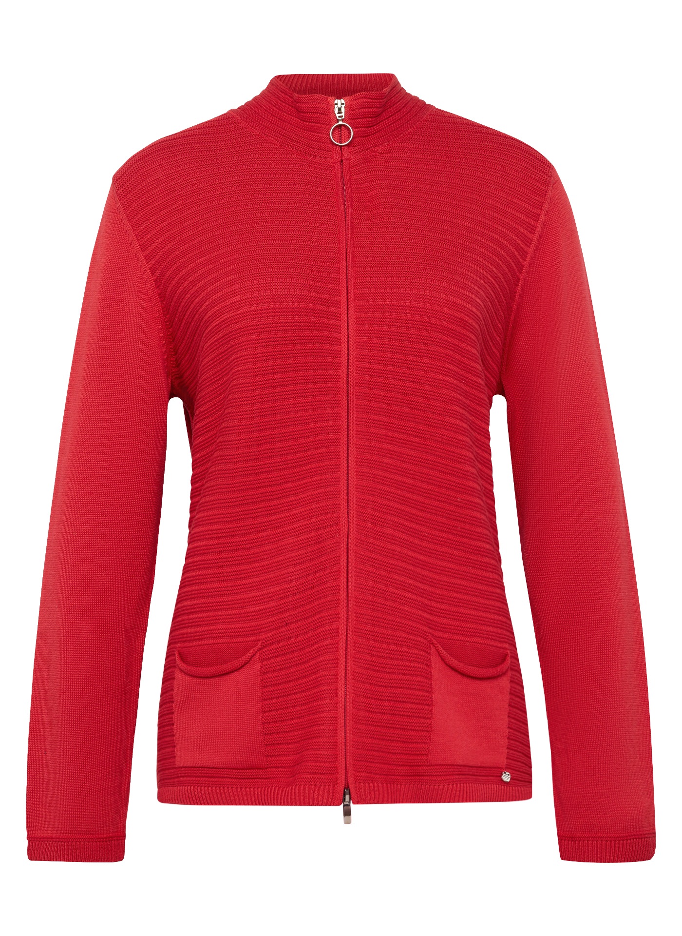 Rabe Veste en tricot mit Reissverschluss und Stehkragen