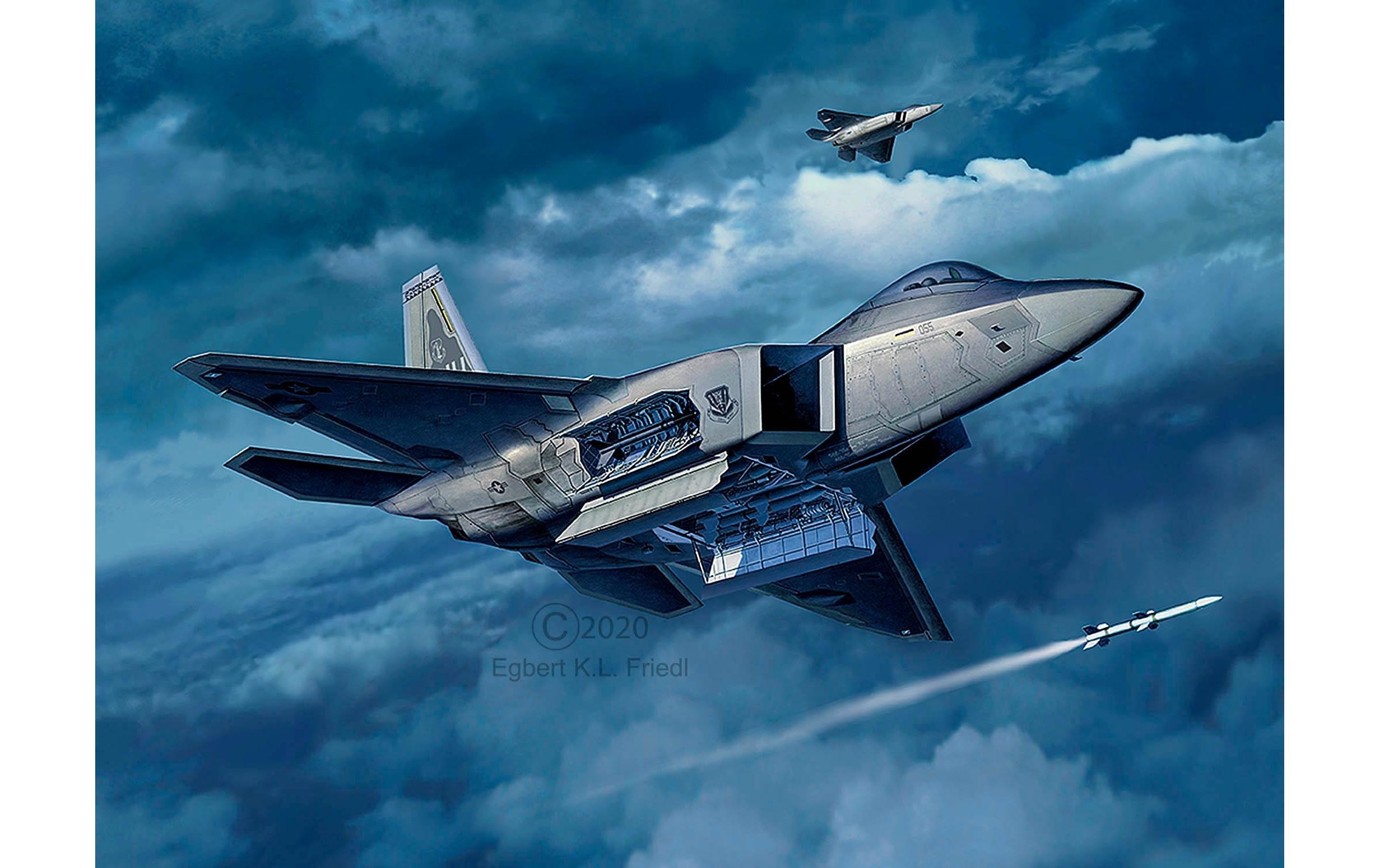 Revell® Modellbausatz »Bausatz Lockheed Martin F-22A Raptor 1:72« 116 Stk. tlg. 1:72