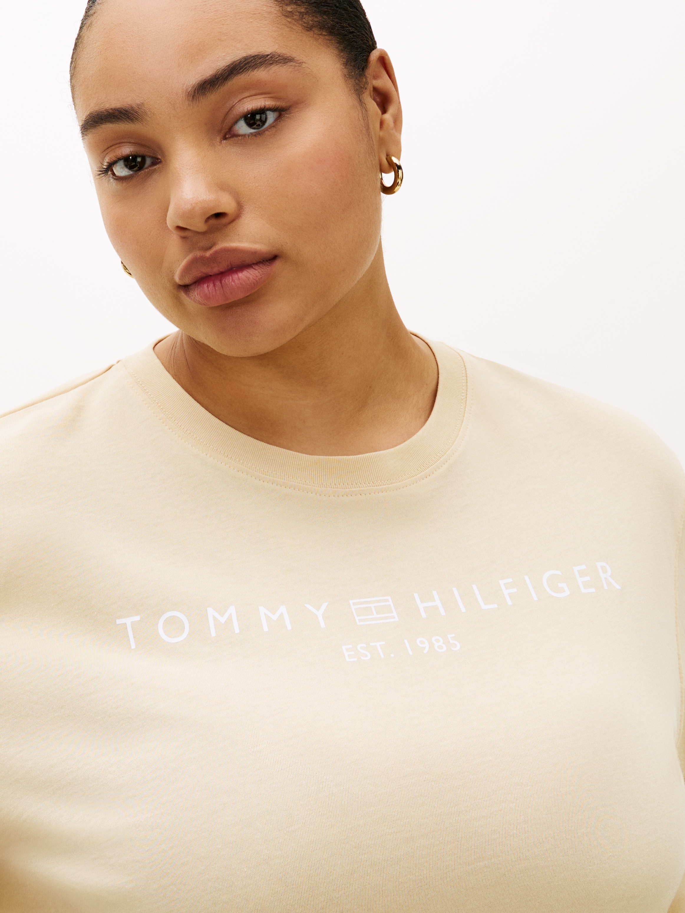 Tommy Hilfiger Curve T-Shirt »CRV CORP LOGO TRAPEZE C-NK TEE« in grossen Grössen