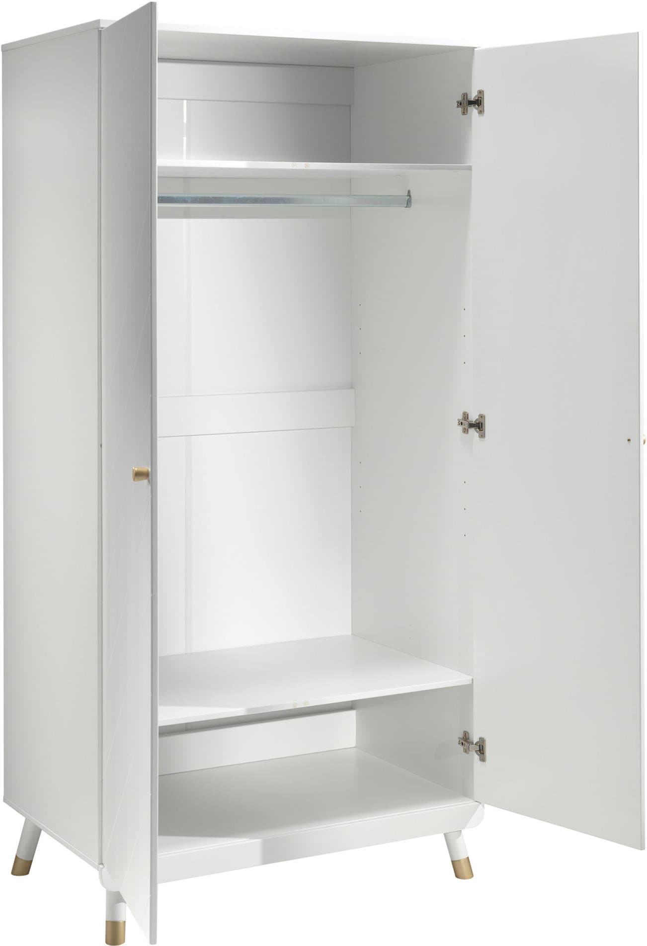 Vipack Ensemble de meubles pour bébé Fabriqué en Europe,  ensemble 4 pièces, tout pour la chambre d'enfant, finition satin blanc laqué