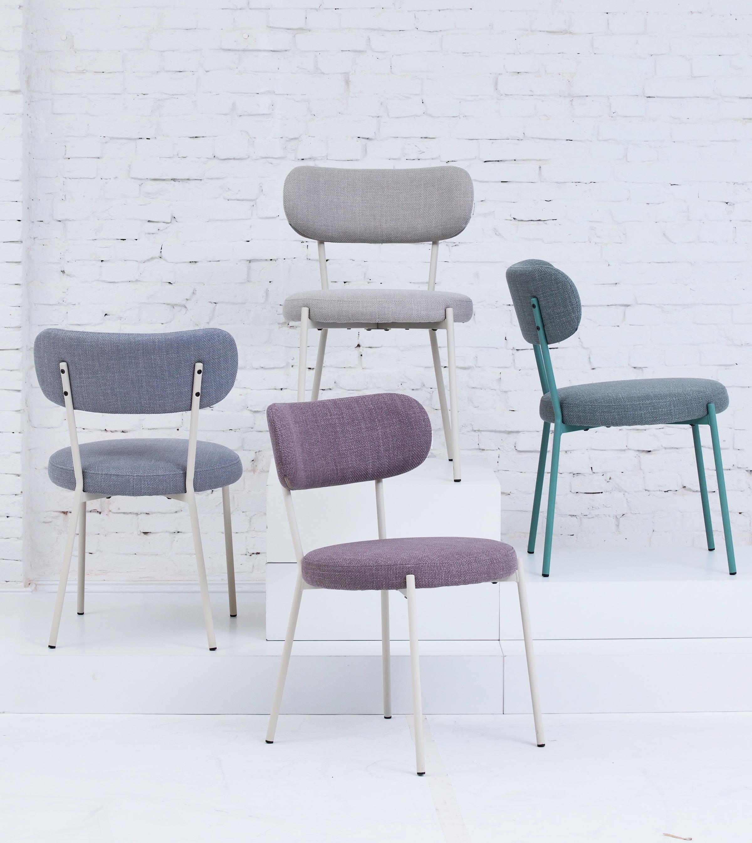 TOM TAILOR HOME Chaise à 4 pieds »SOFT PAD CHAIR« (Set) 2 cuisEsszimmerstuhl, 4-Fussgestell, mit Rückenausschnitt