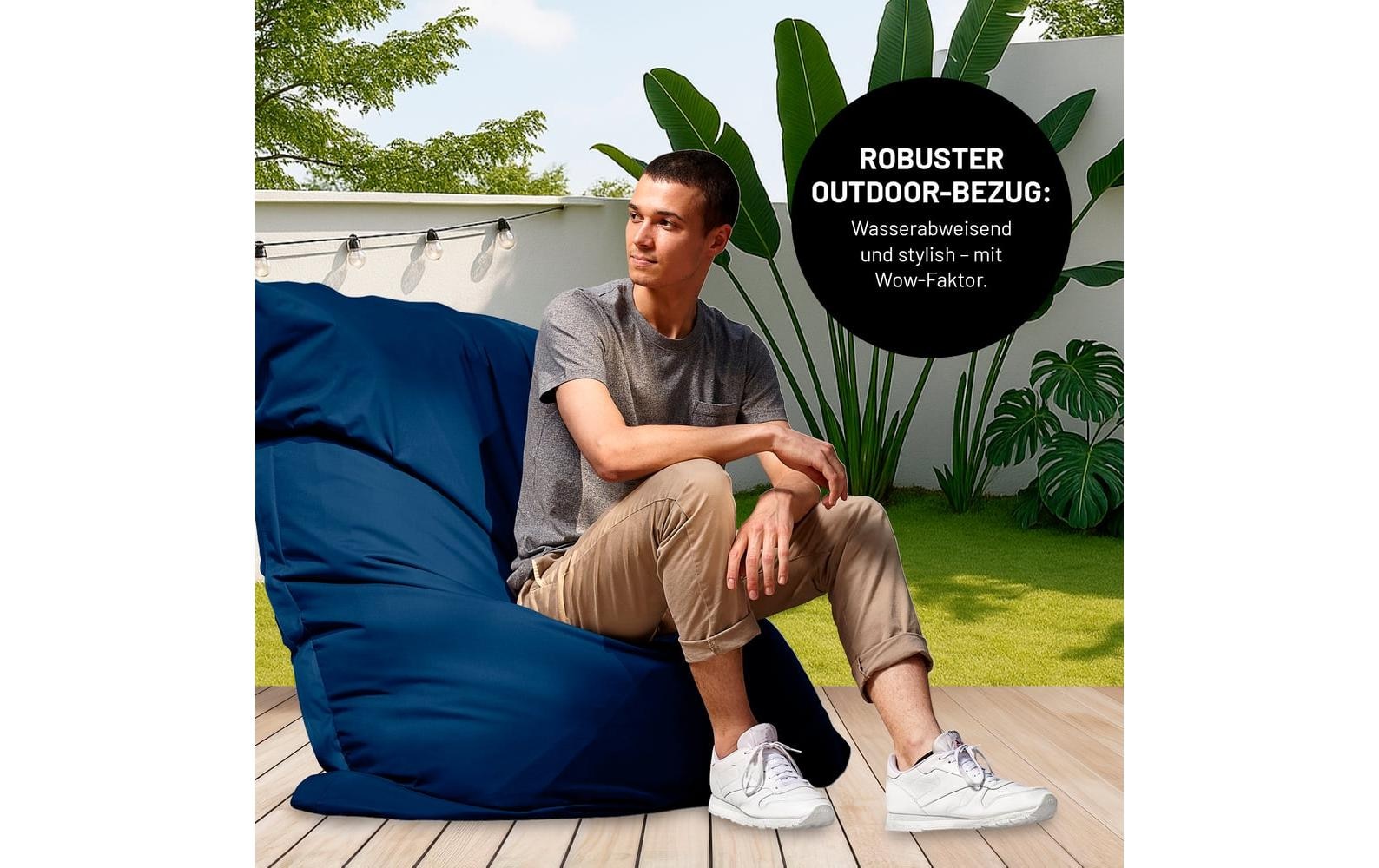 Lumaland Pouf »+ Cordhülle 380 l« 3 cuis tlg. Sitzsack für innen und aussen