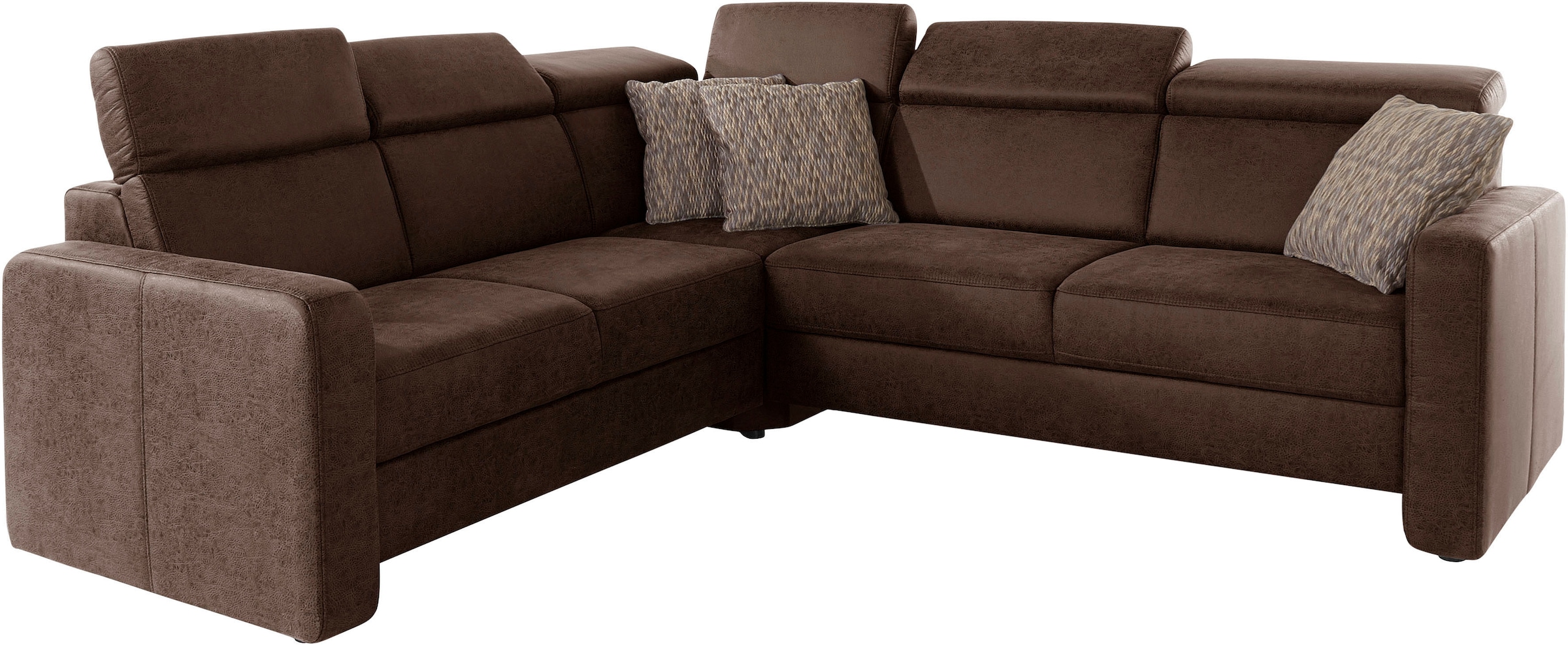 sit&more Canapé d'angle »Bologna L-Form« Kopfteilverstellung, wahlweise mit Bettfunktion und Schubkasten