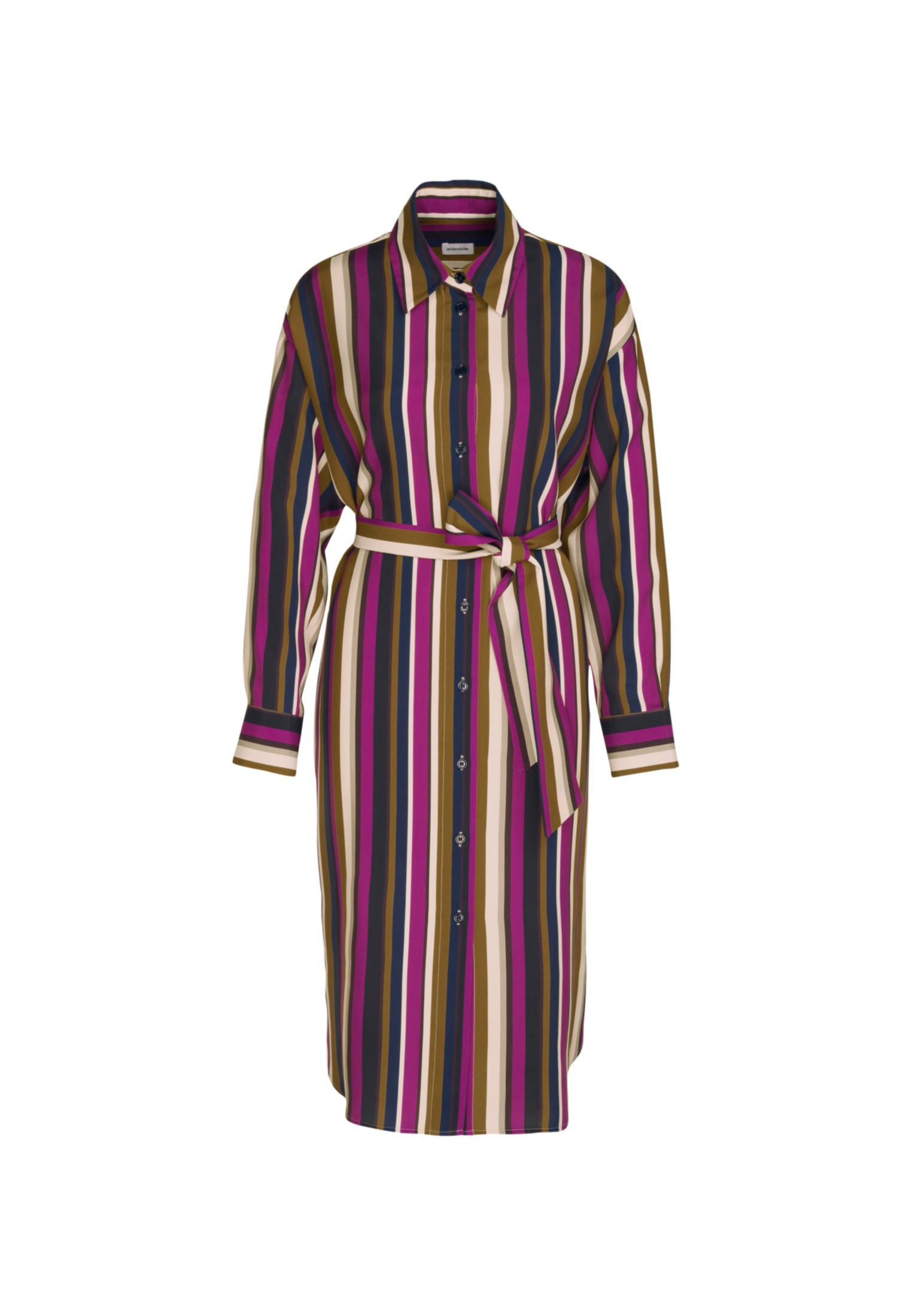 seidensticker Sommerkleid »Schwarze Rose« Langarm Kragen Druck