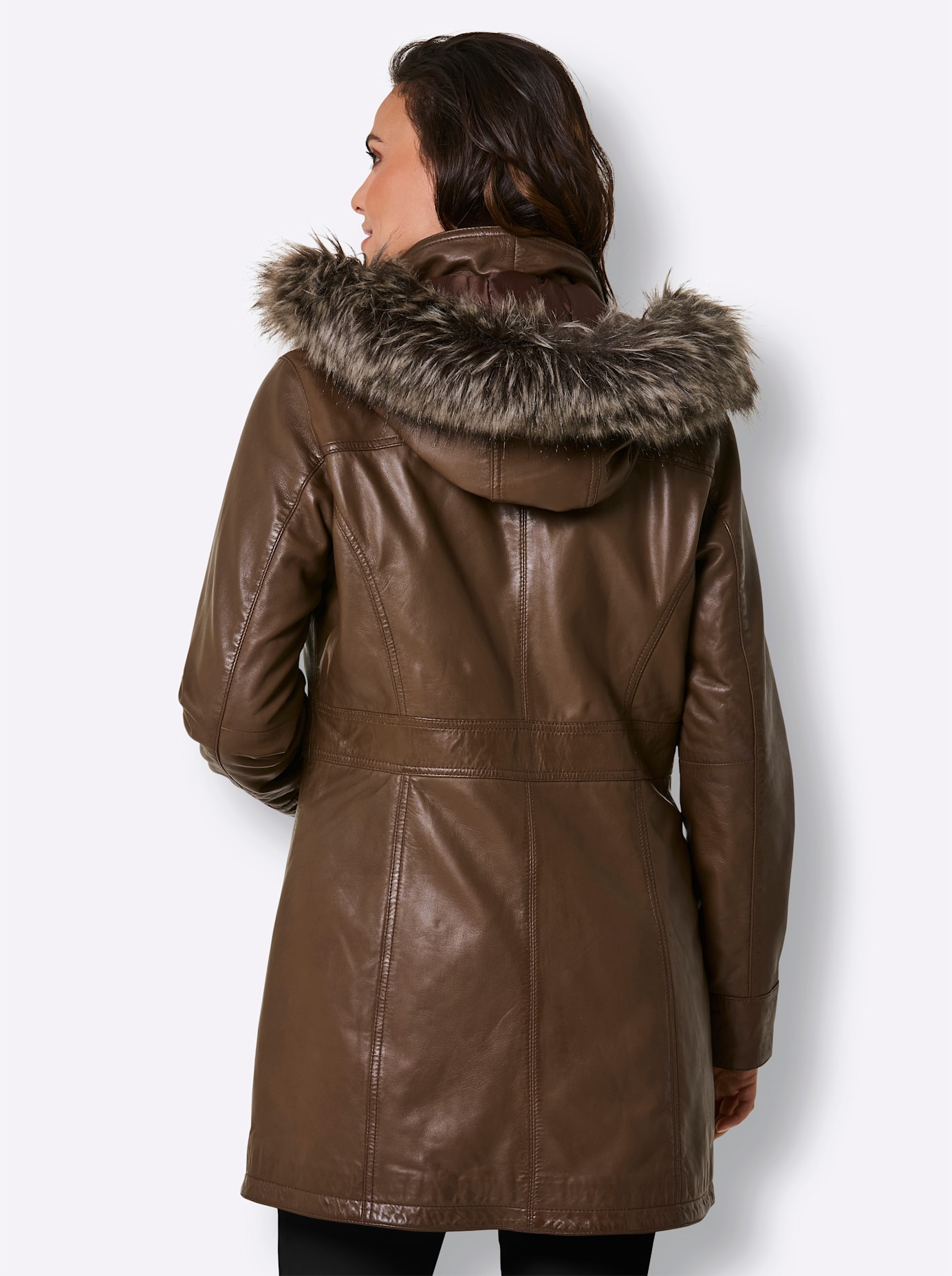 Mainpol Veste en cuir mit Kapuze