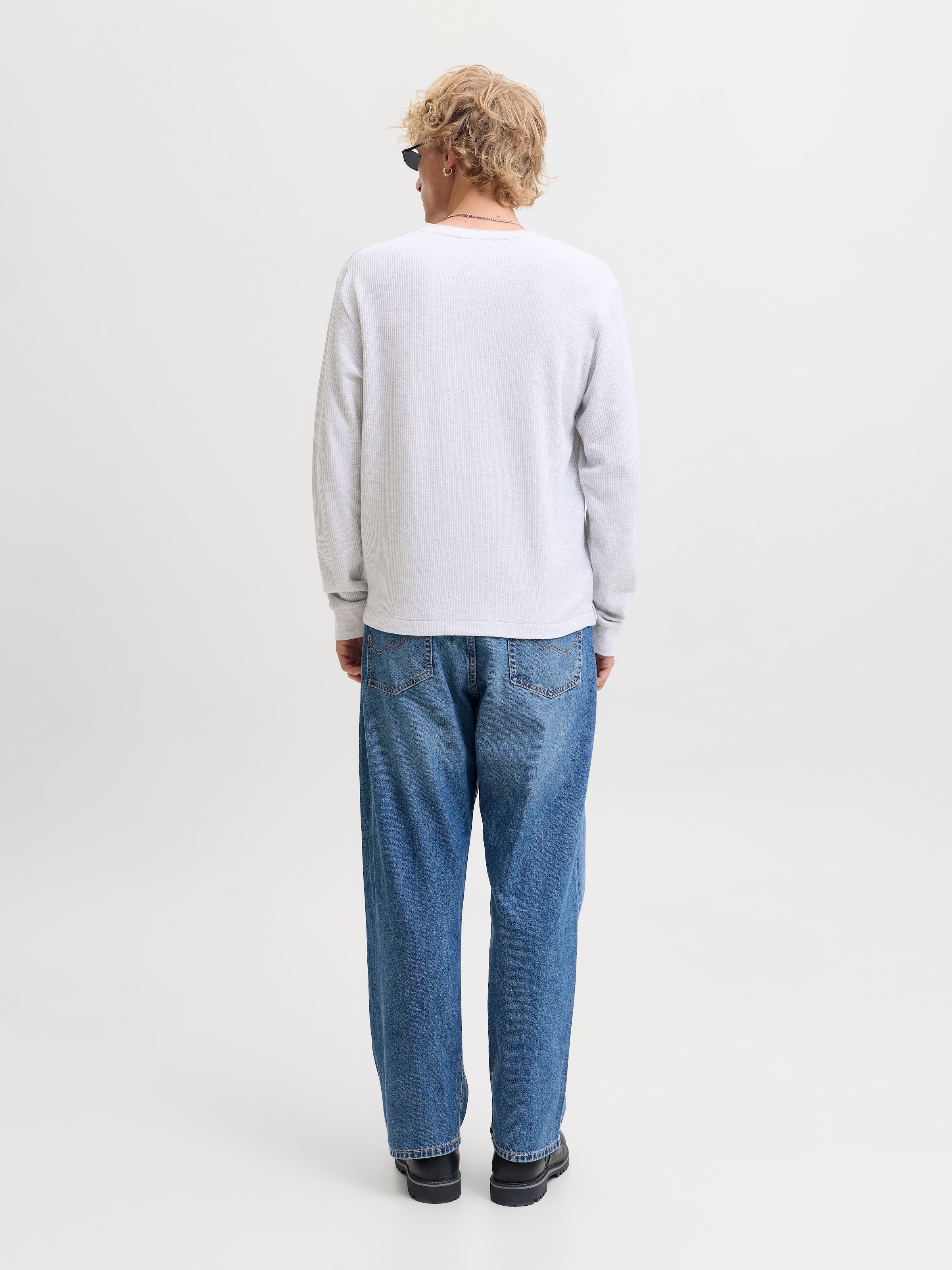Jack & Jones T-shirt à manches longues »JORCHAMBERI HENLEY LS TEE« mélange coton, coupe régulière