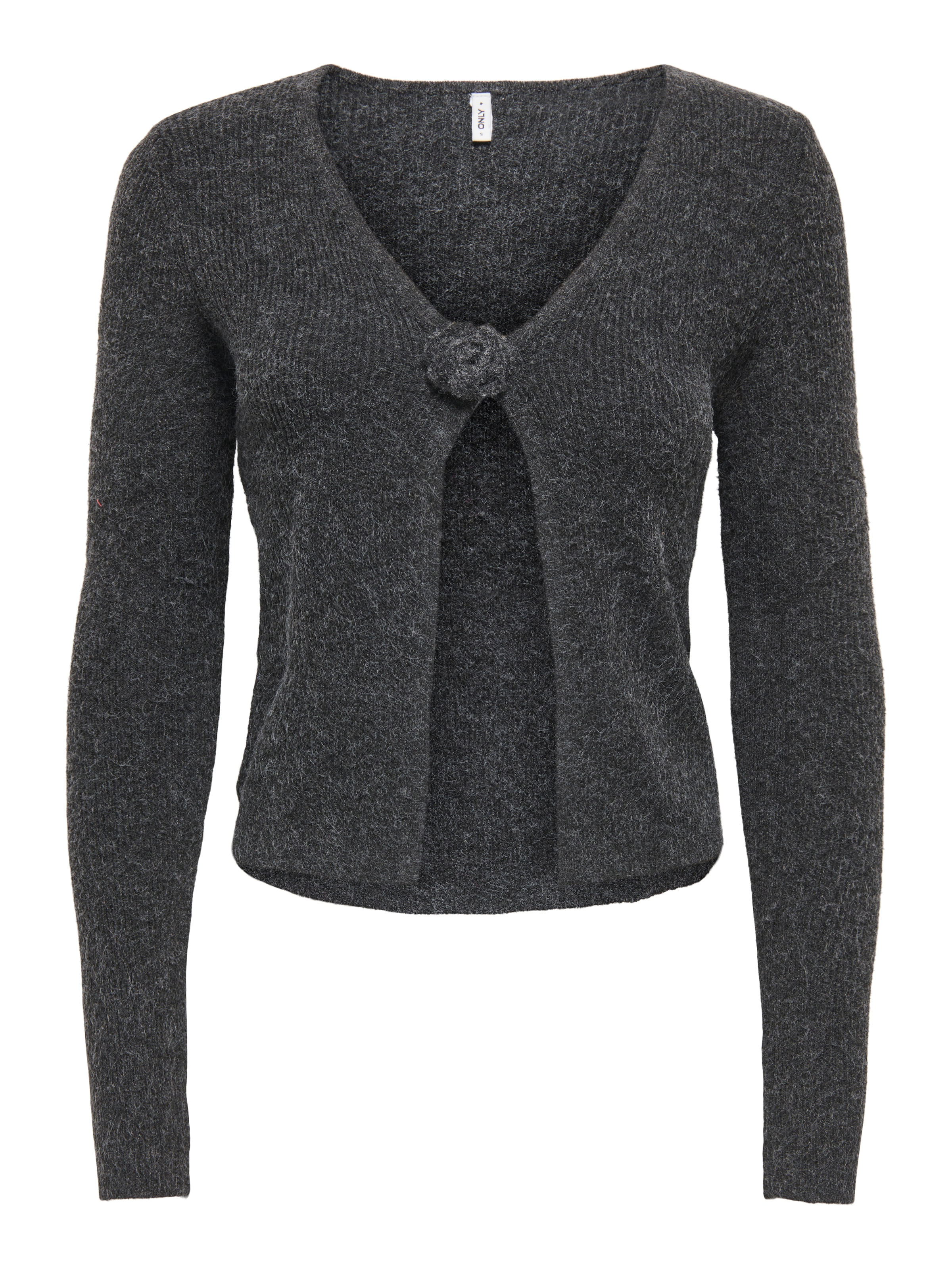ONLY Veste en tricot »ONLRICA LS RIB FLOWER CARDI CC KNT« mélange de matériaux, coupe régulière