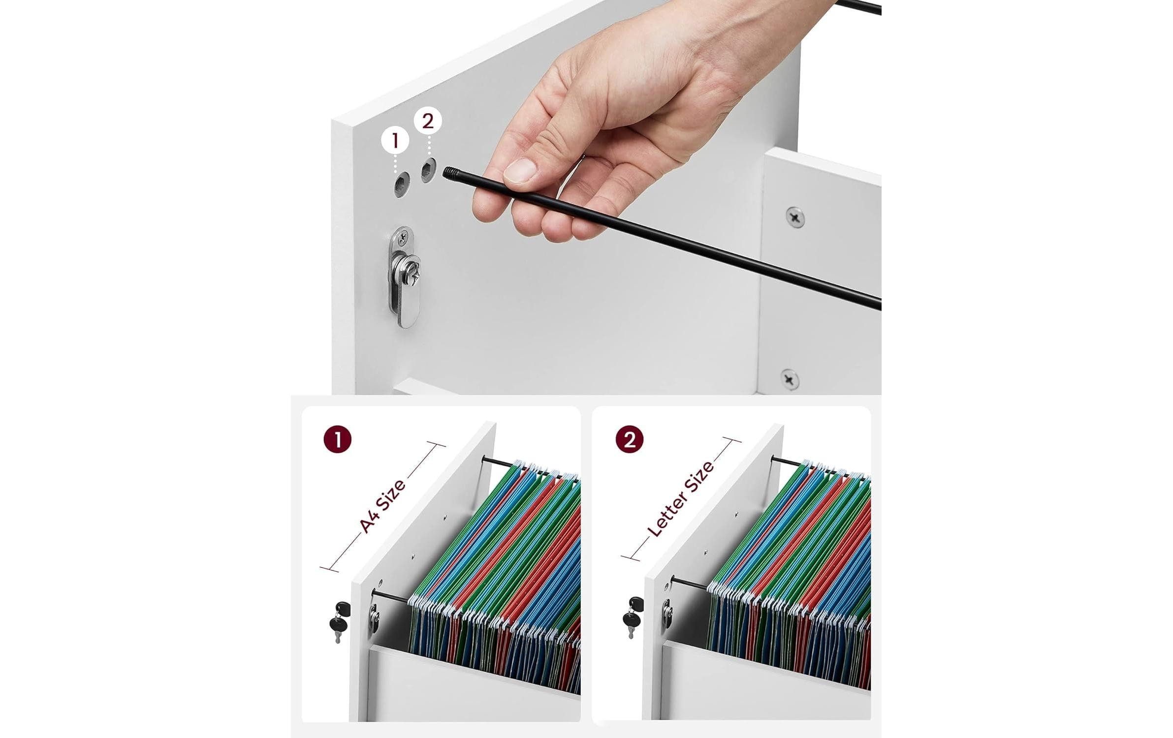 VASAGLE Armoire de classement »mit zwei Schubladen«