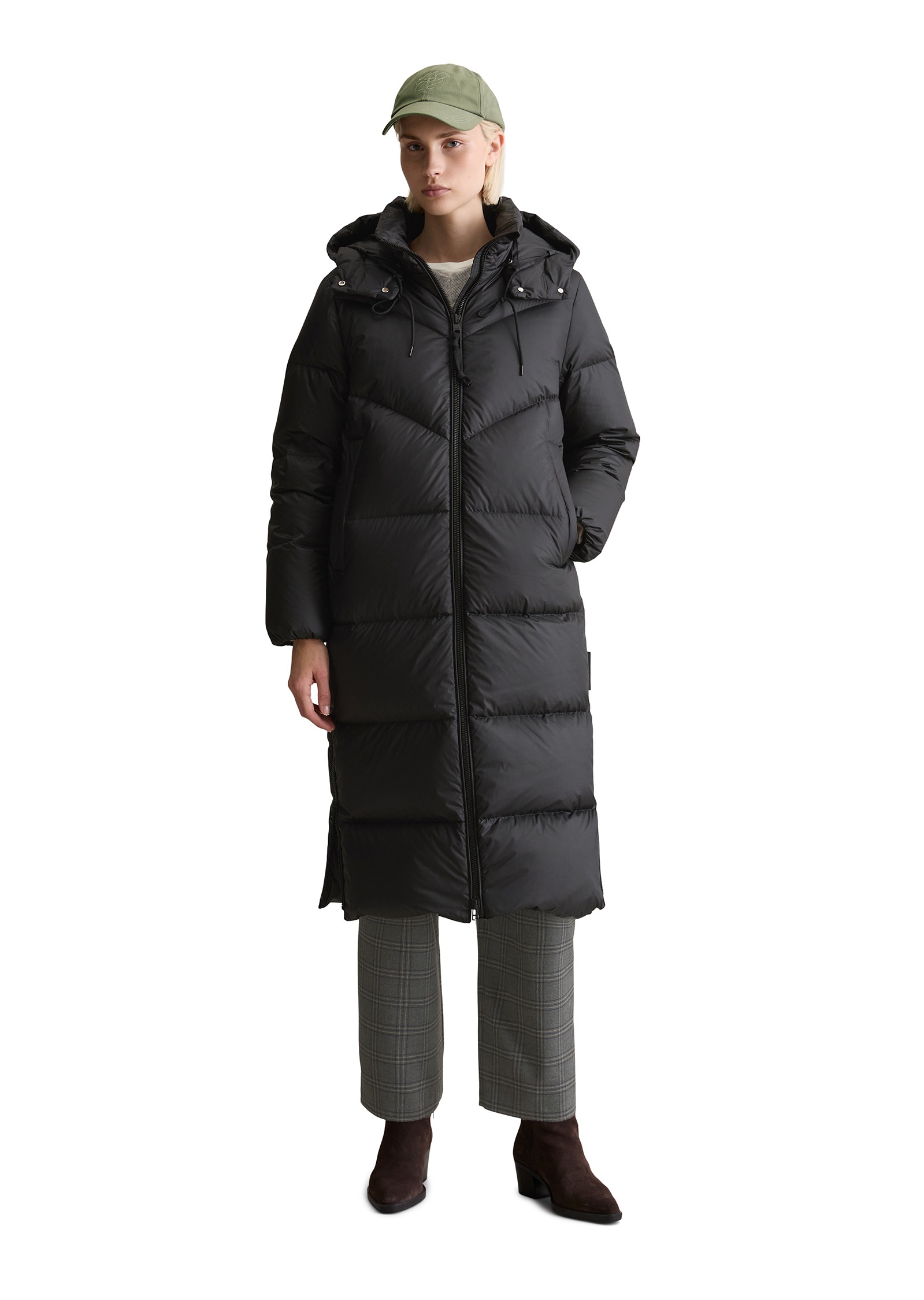 Marc O'Polo DENIM Manteau en duvet Wintermantel, 2-Wege-Reissverschluss, relaxed fit, Kapuze abnehmbar