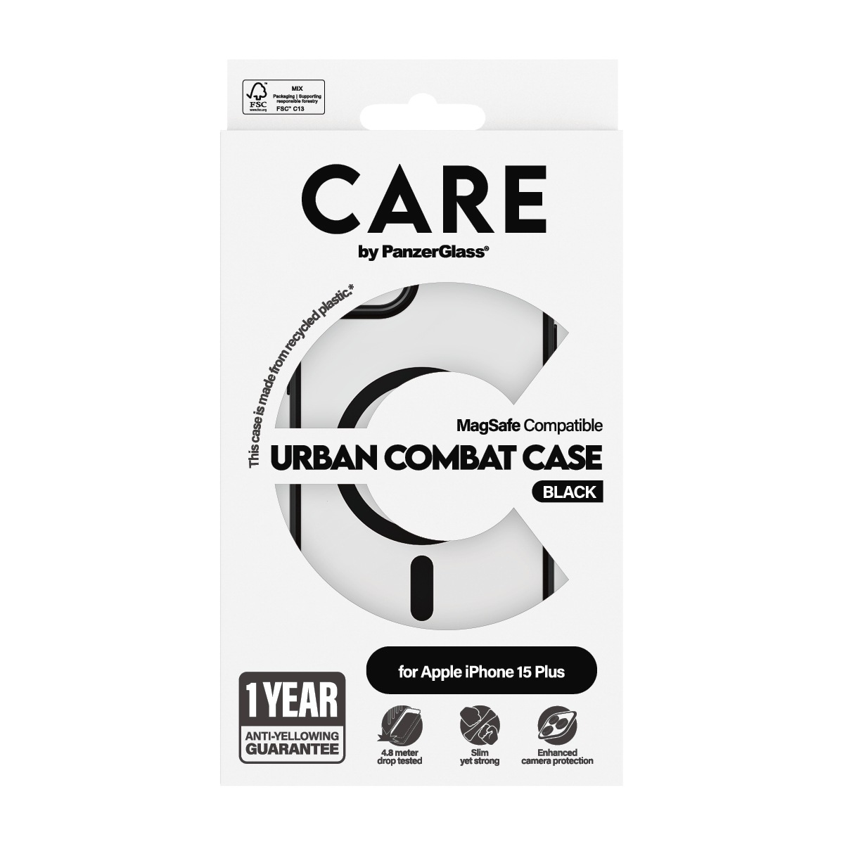 CARE by PanzerGlass Handyhülle »Urban Combat Case mit MagSafe für Apple iPhone 15 Plus« Backcover, Schutzhülle, Handyschutzhülle, Case, Schutzcase, stossfest