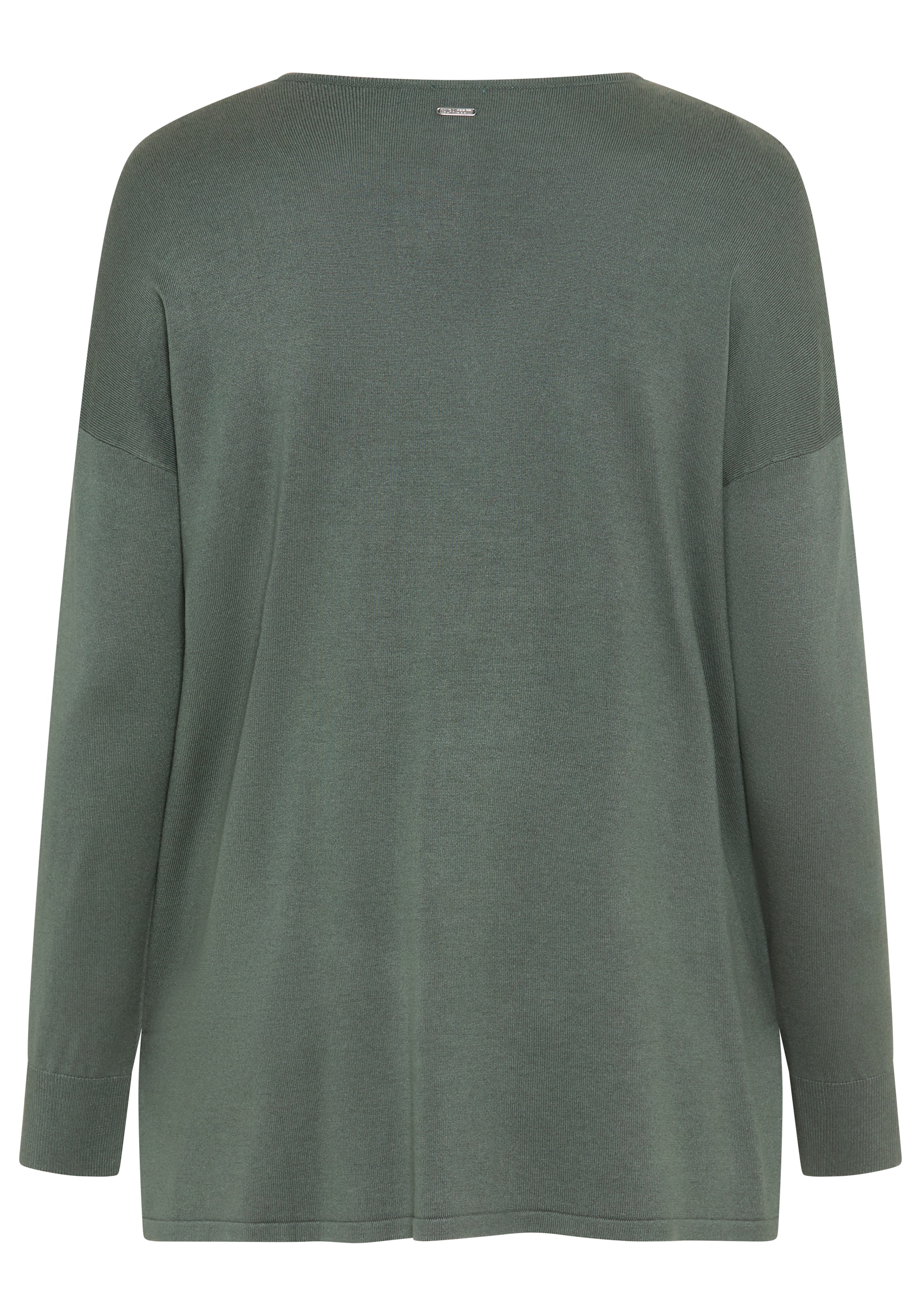 Laura Scott CURVE Pull long »Grosse Grössen« en maille fine fluide avec joli col en V