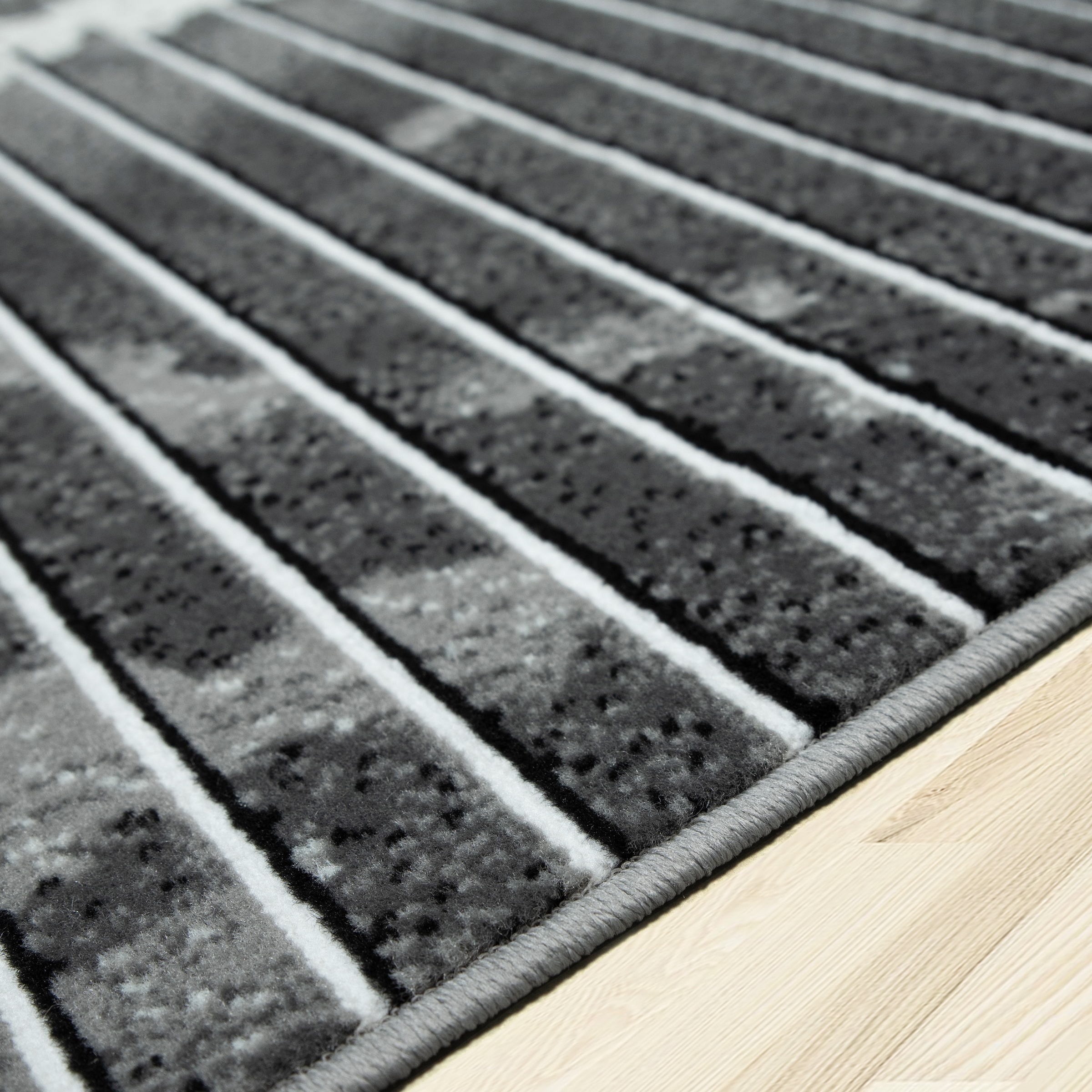 my home Teppich »Leiga, 3D-Effekt, leichter Glanz, Scandi-Look« rechteckig 8 mm Höhe Kurzflor, Wohnzimmer, Esszimmer, Schlafzimmer