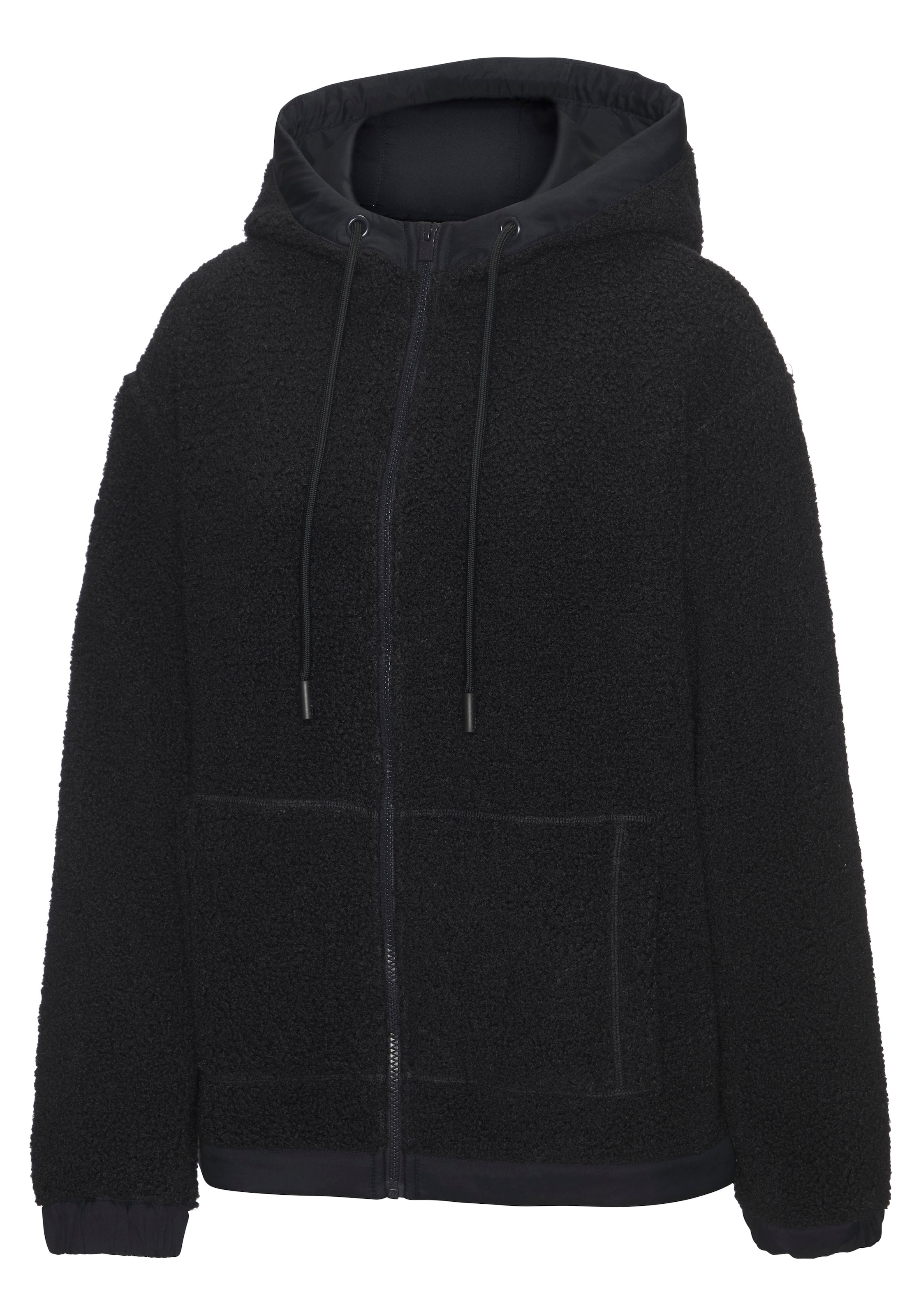 Elbsand Veste polaire mit Kapuze aus Teddy-Fleece- mit Kapuze und schönem Logo auf der Rückseite